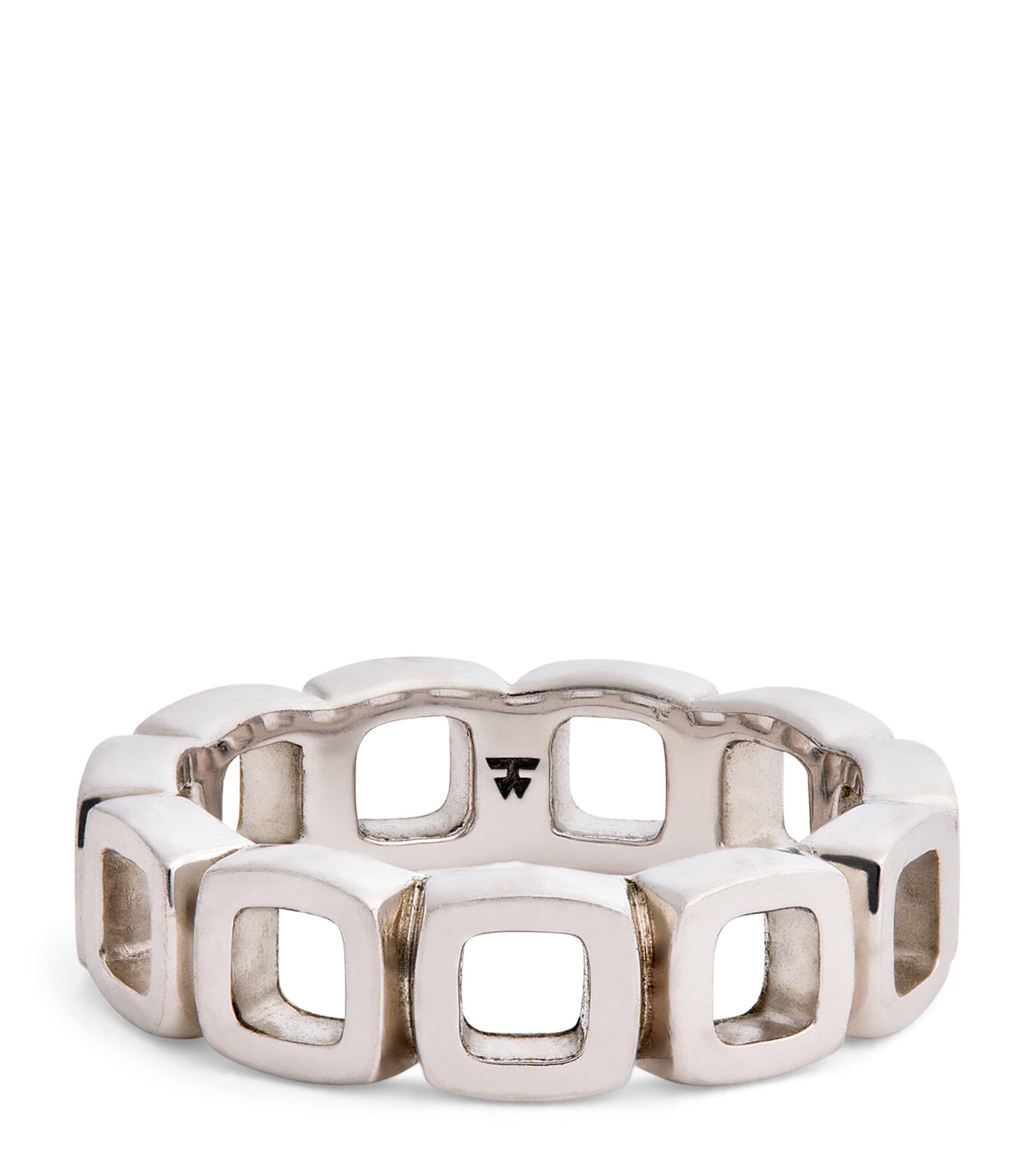 Tom Wood Sterling Silver Cushion Band Open Ring Na