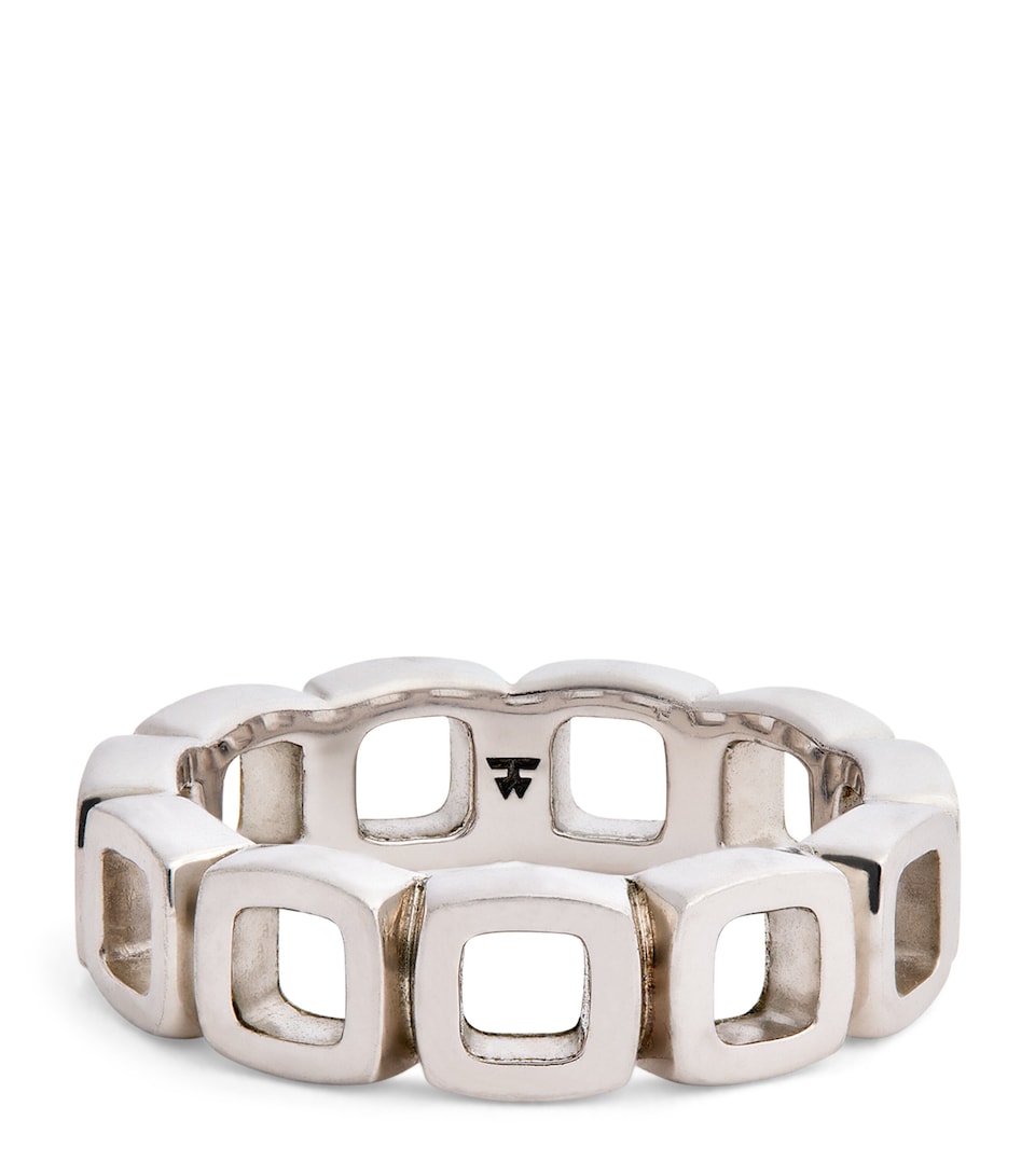 Tom Wood Sterling Silver Cushion Band Open Ring Na