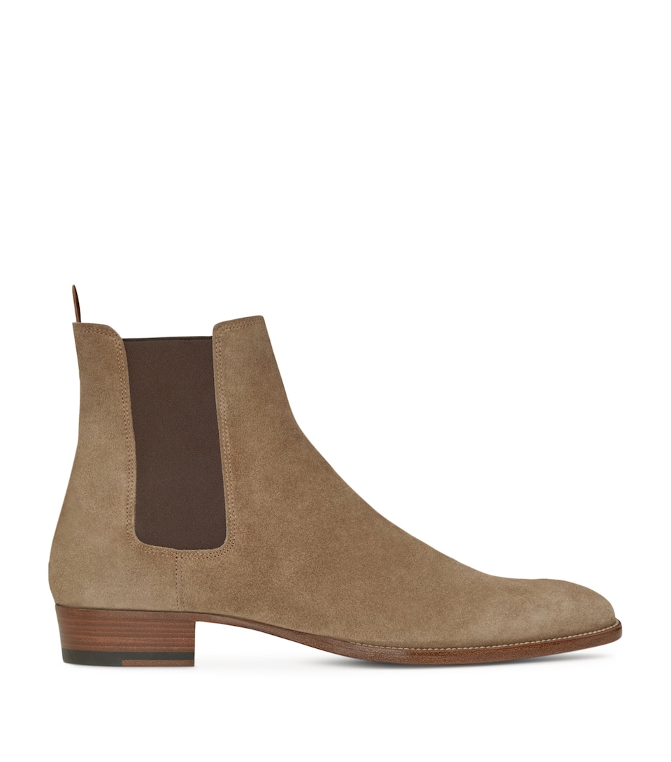 Saint Laurent Suede Wyatt Chelsea Boots