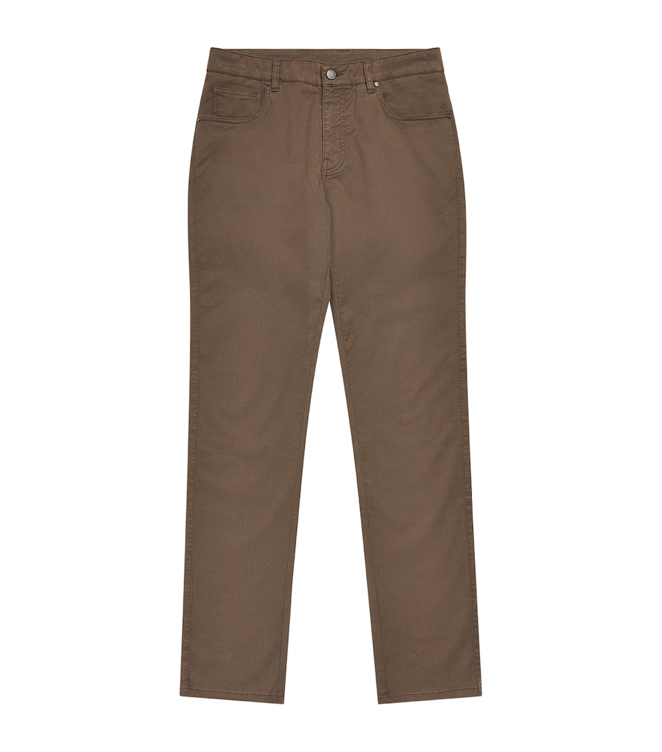 Purdey Mens Cotton-Blend Five-Pocket Trousers Wal