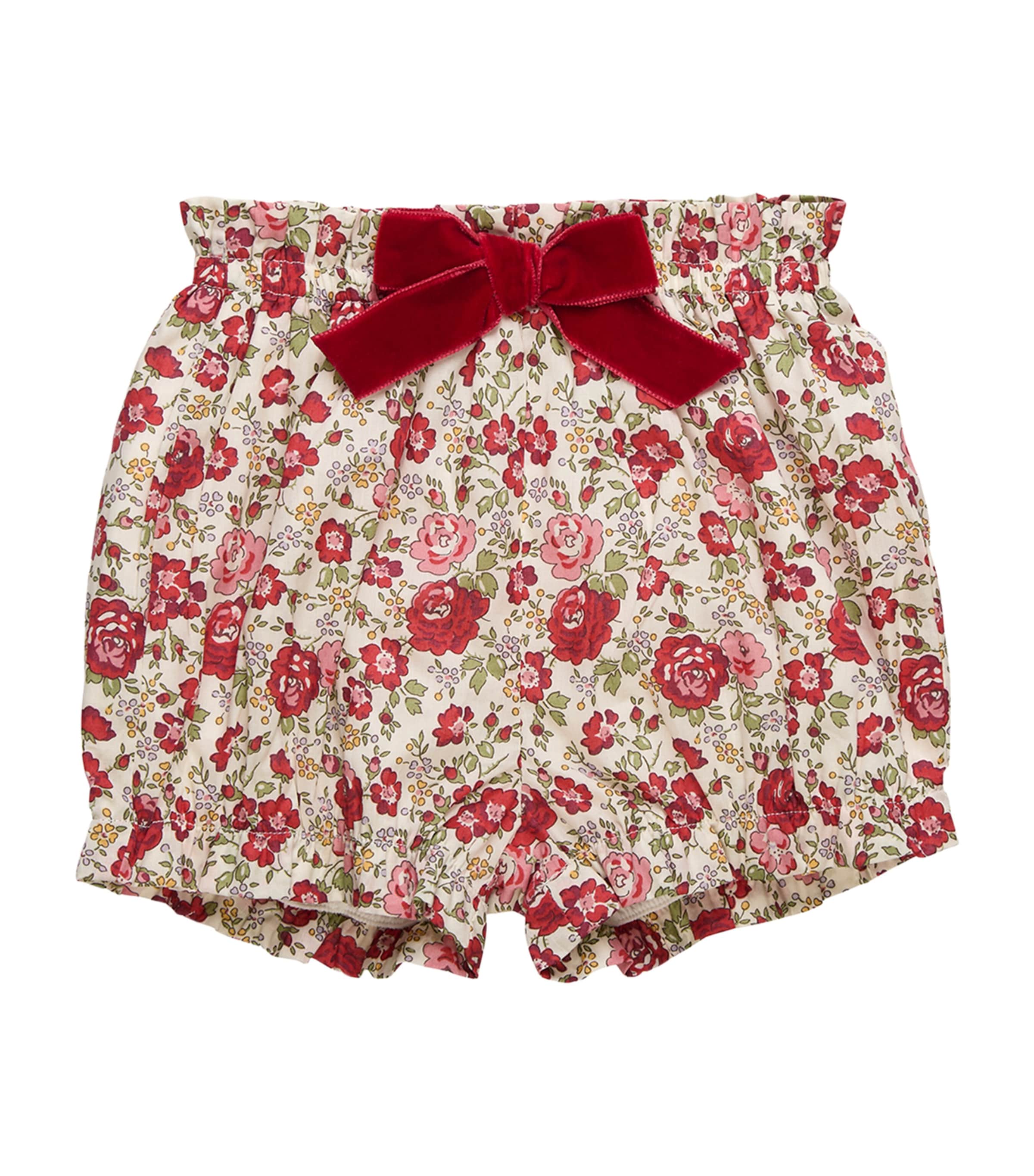 Trotters Cotton Liberty Print Bloomers (6-24 Months) Red