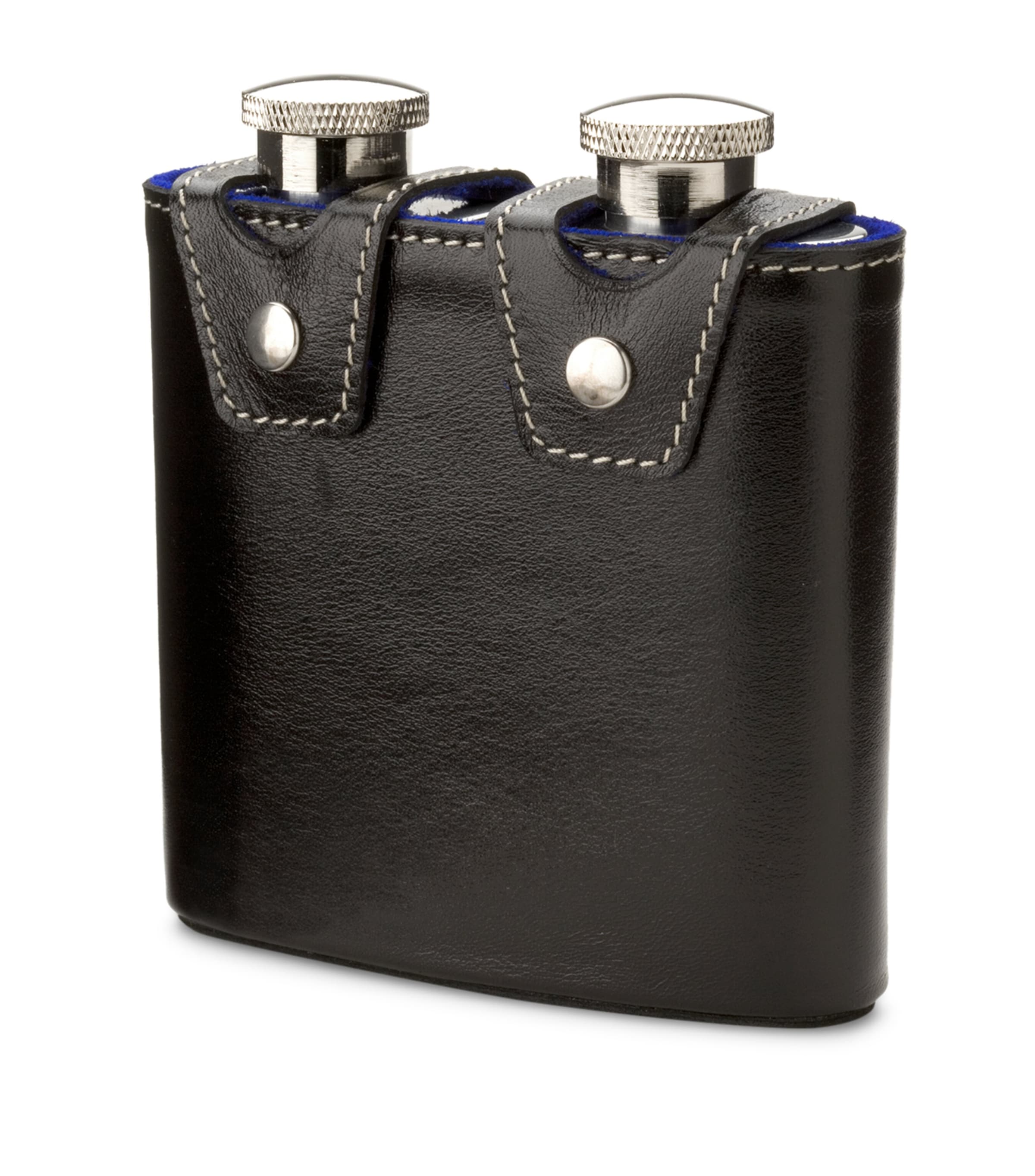 Double Leather Hip Flask