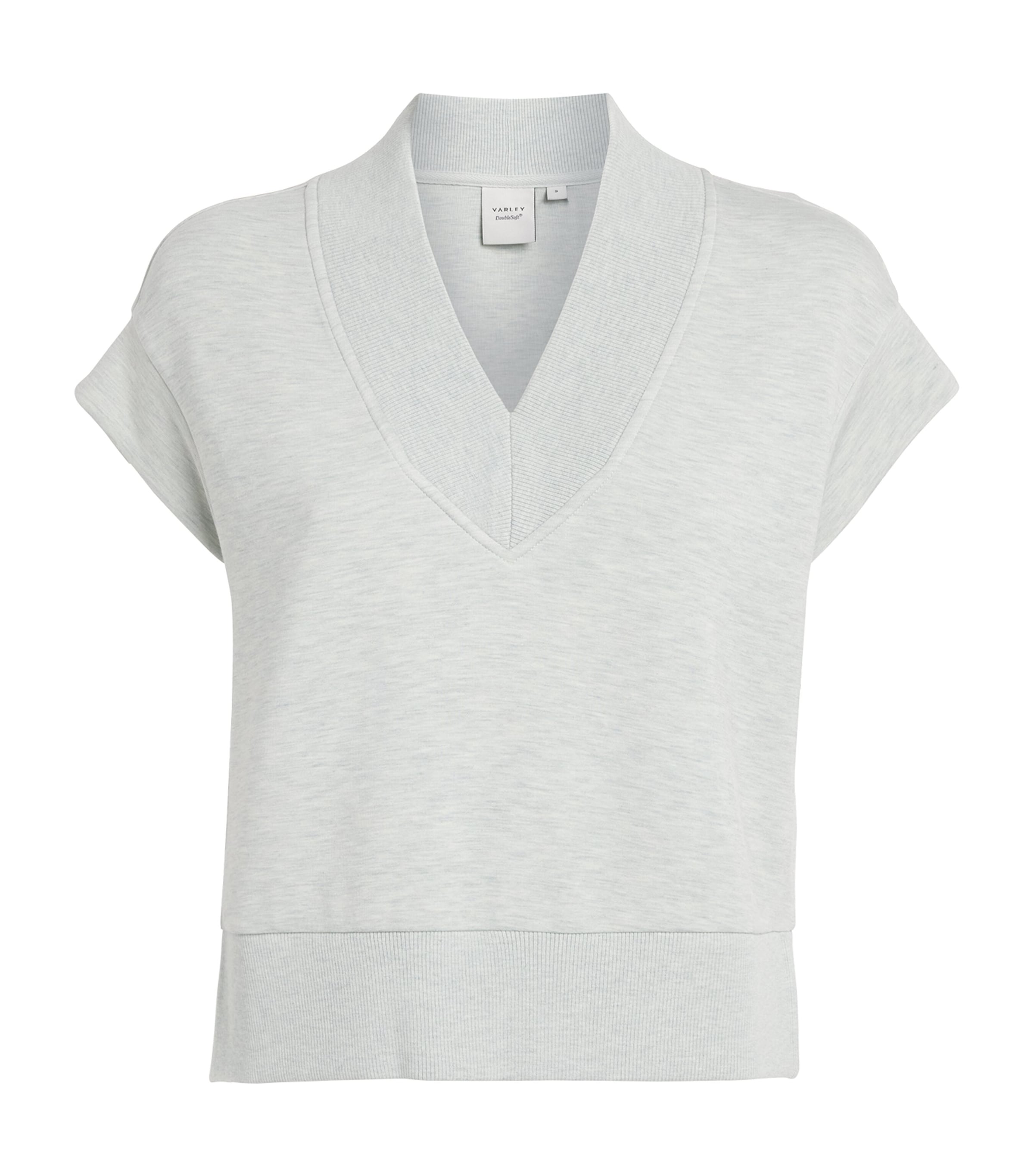 Varley Womens Gracee Short-Sleeve Sweater Mint Green Marl