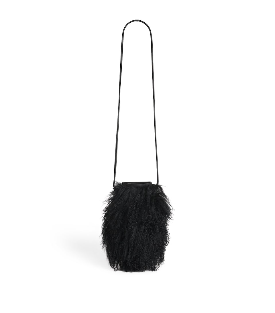 Long-Haired Shearling Phone Pouch