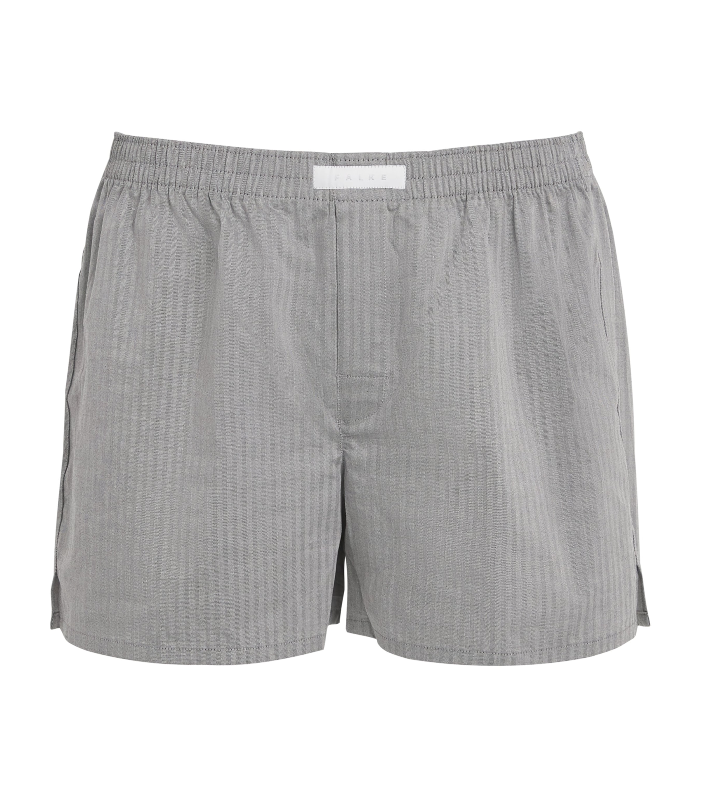 Falke Mens Cotton Woven Boxer Shorts Black/whit