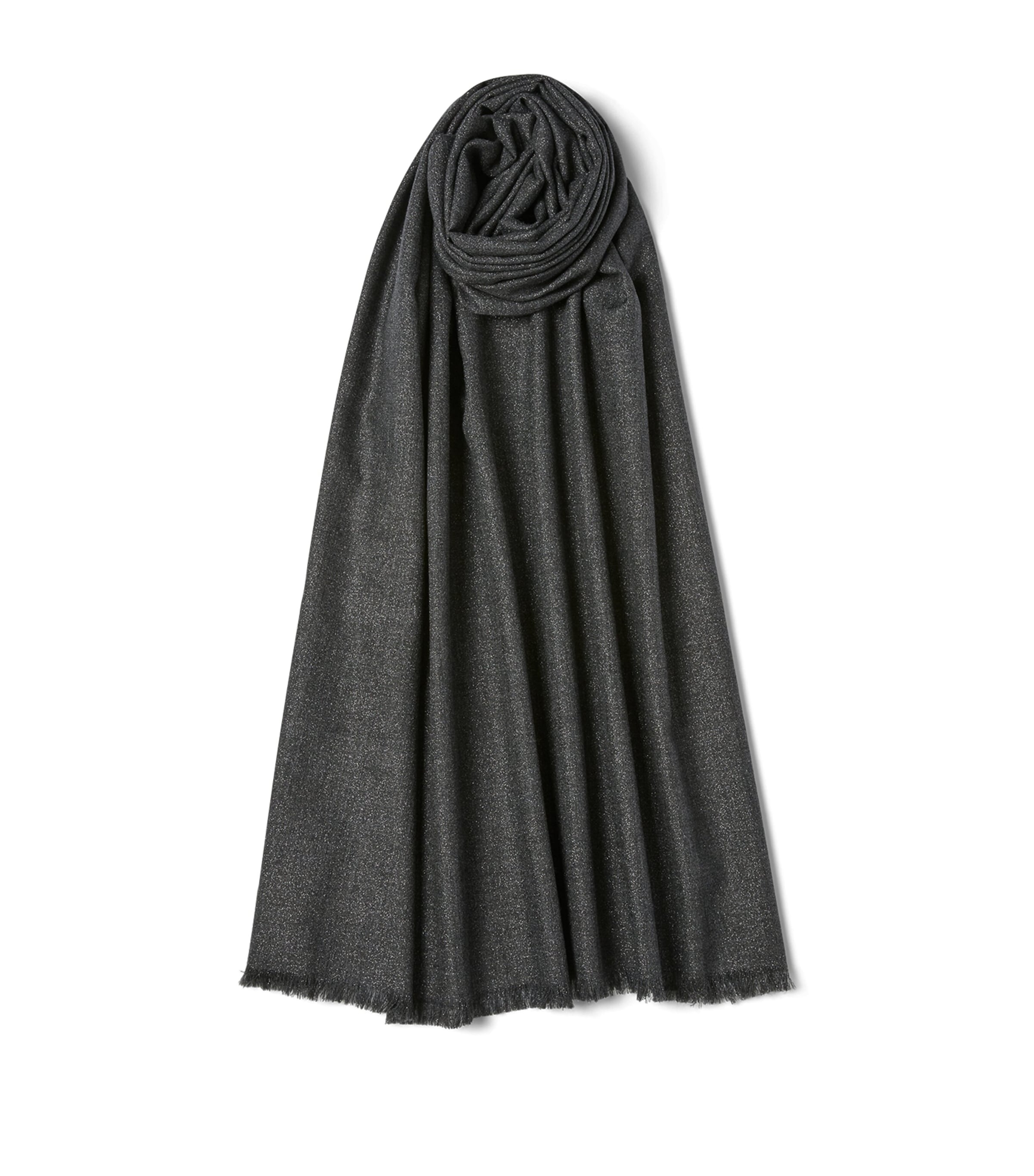 Marella Wool-Blend Lurex Scarf Grey