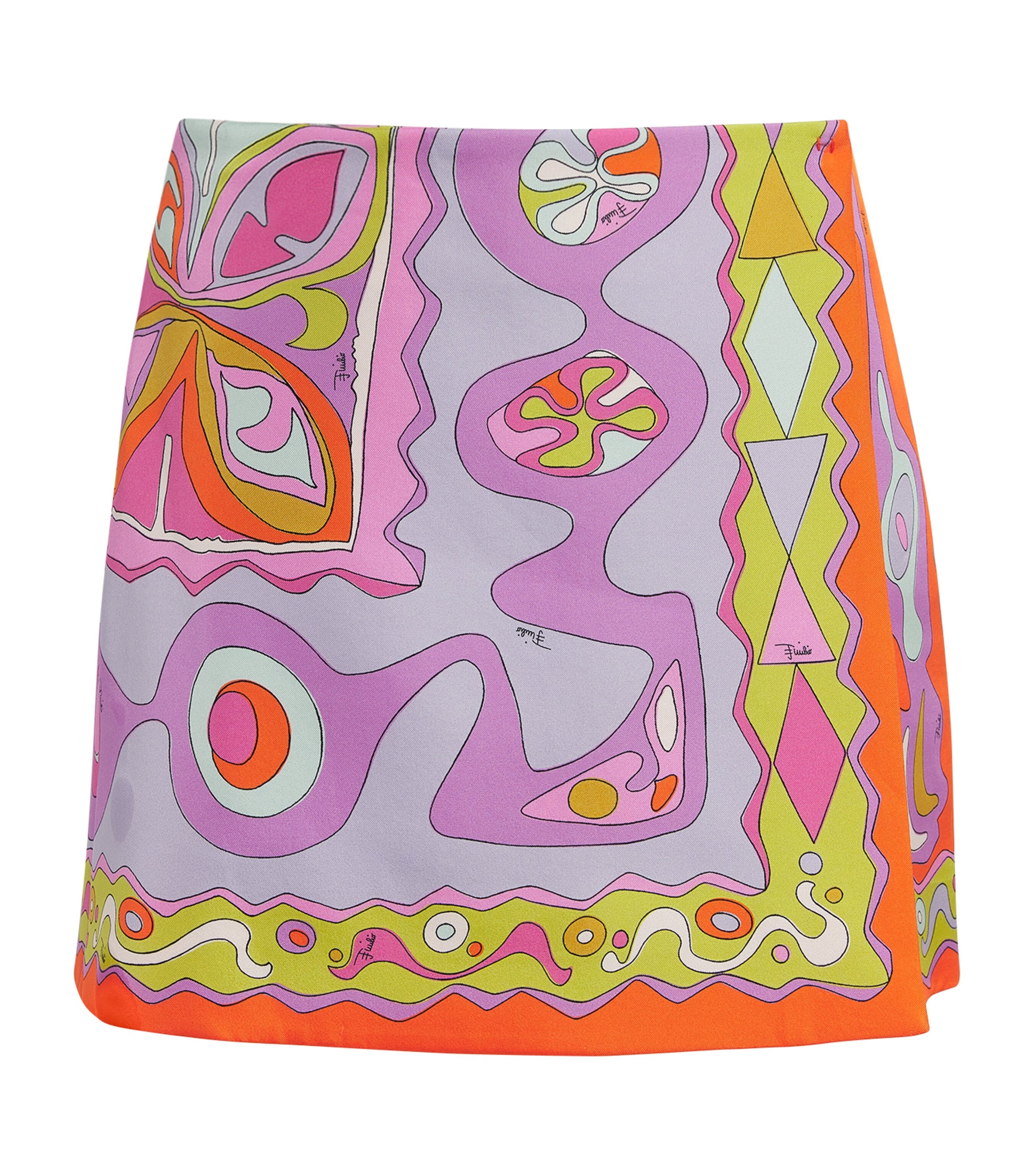 PUCCI Womens Silk Angoli Print Mini Skirt