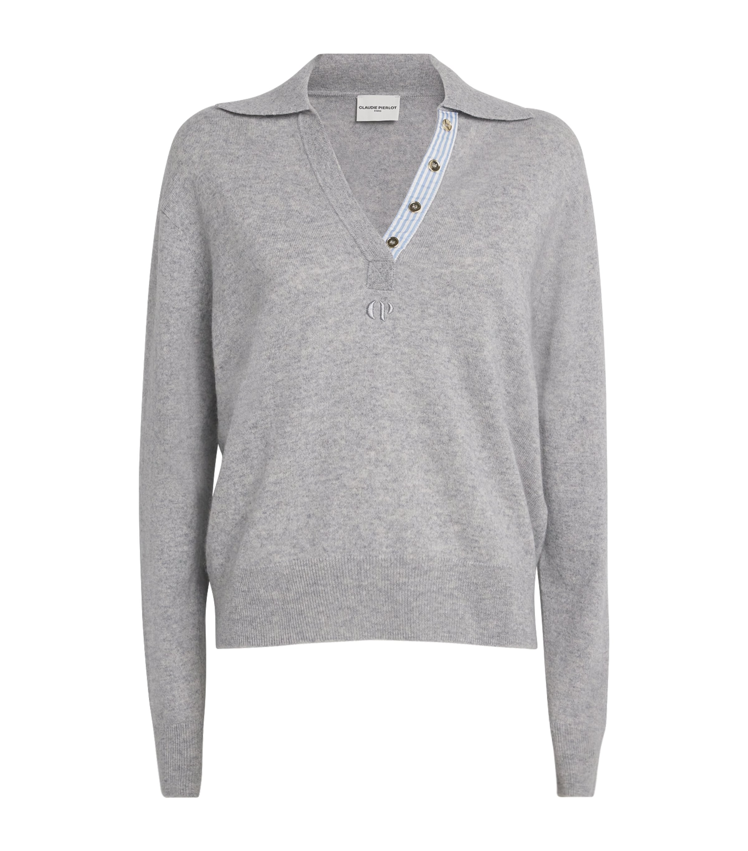 Wool-Cashmere Polo Sweater