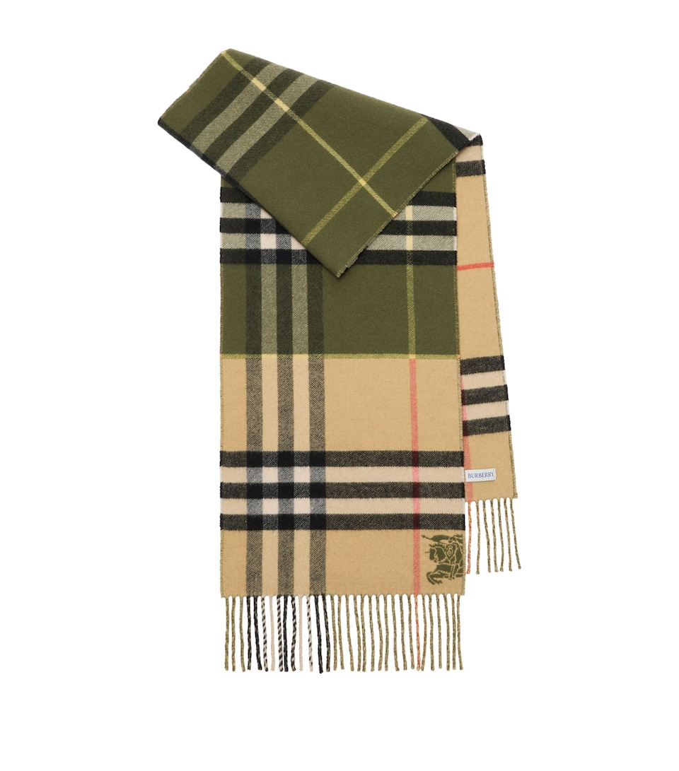 Cashmere Contrast Check Scarf