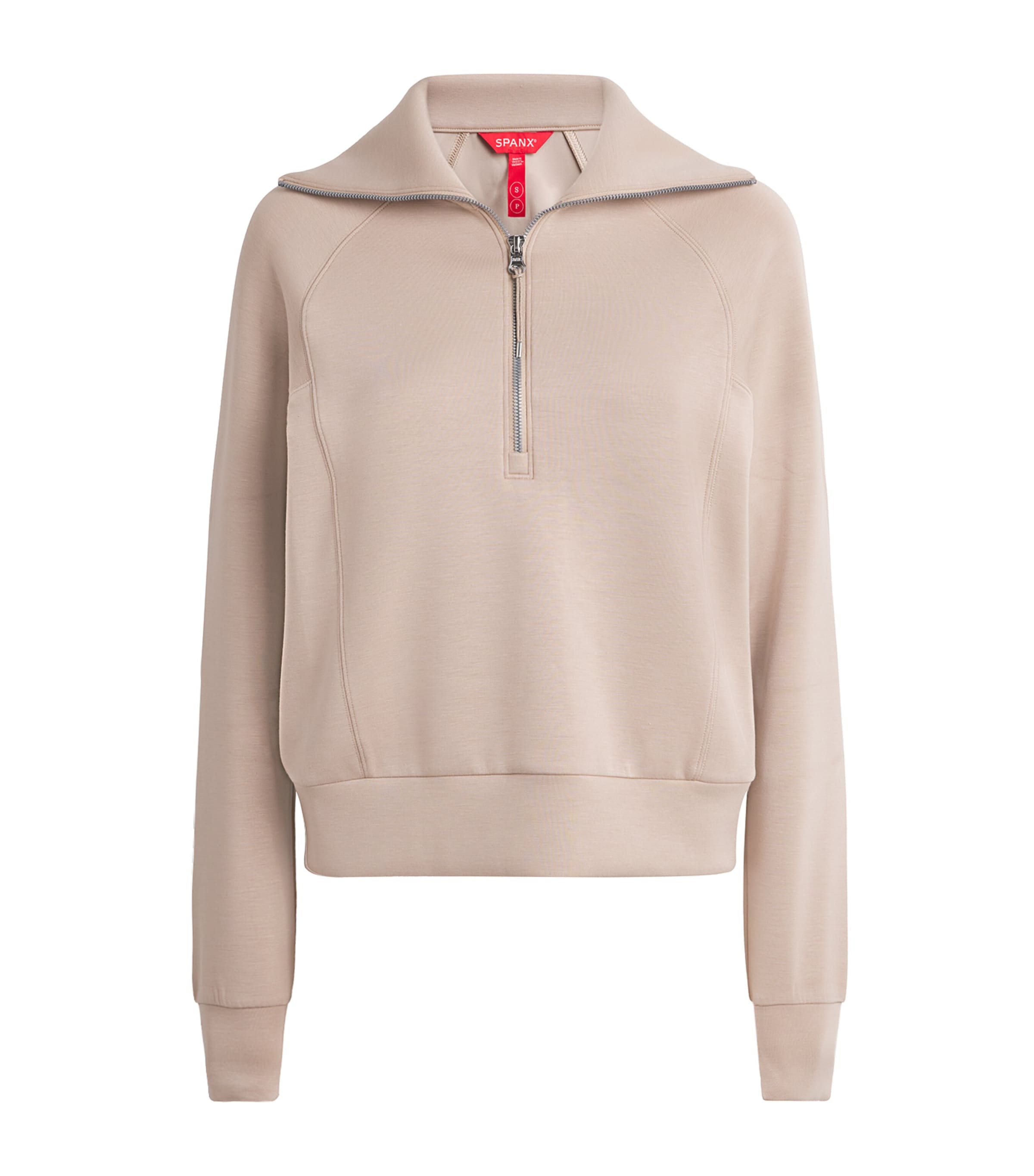 SPANX Womens AirEssentials Half-zip Sweatshirt Dune