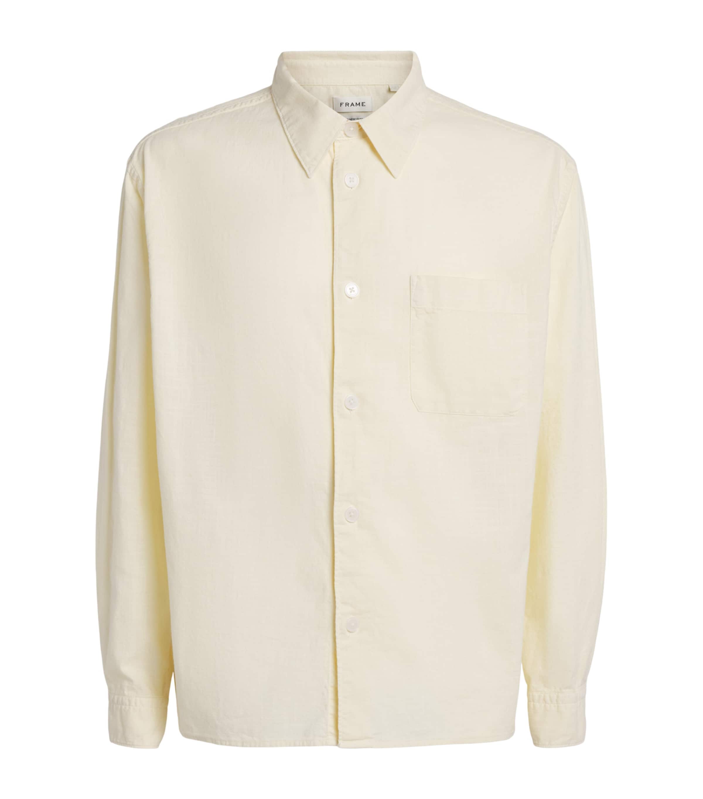 FRAME Mens Textured Cotton Shirt Offw