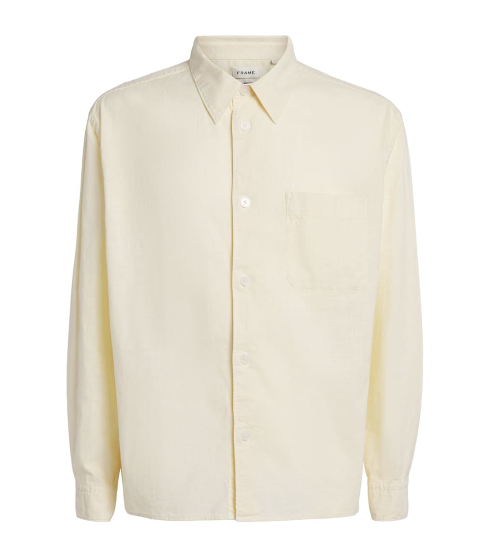 FRAME Mens Textured Cotton Shirt Offw