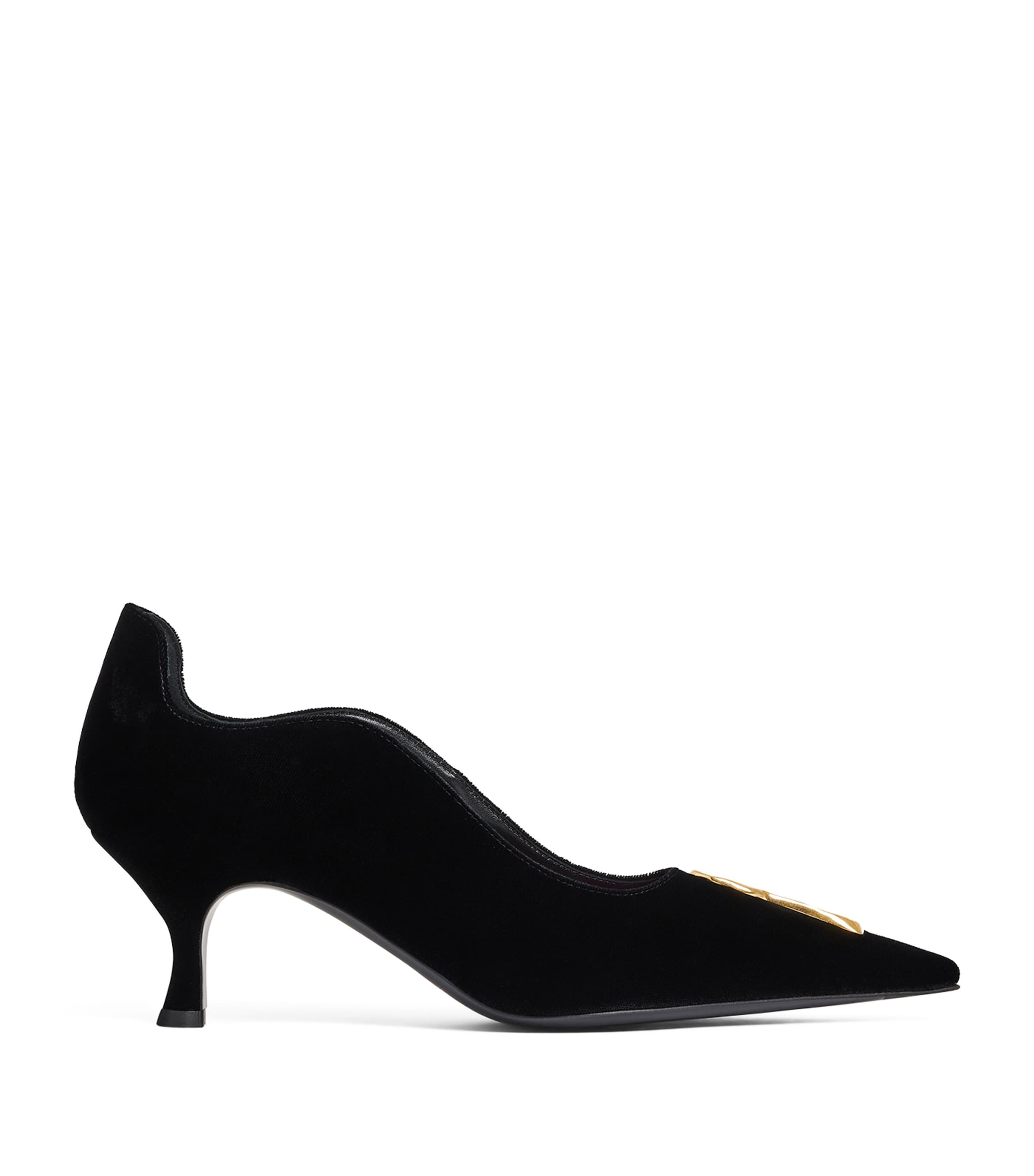 Schiaparelli Velvet Keyhole Pumps 60 Black