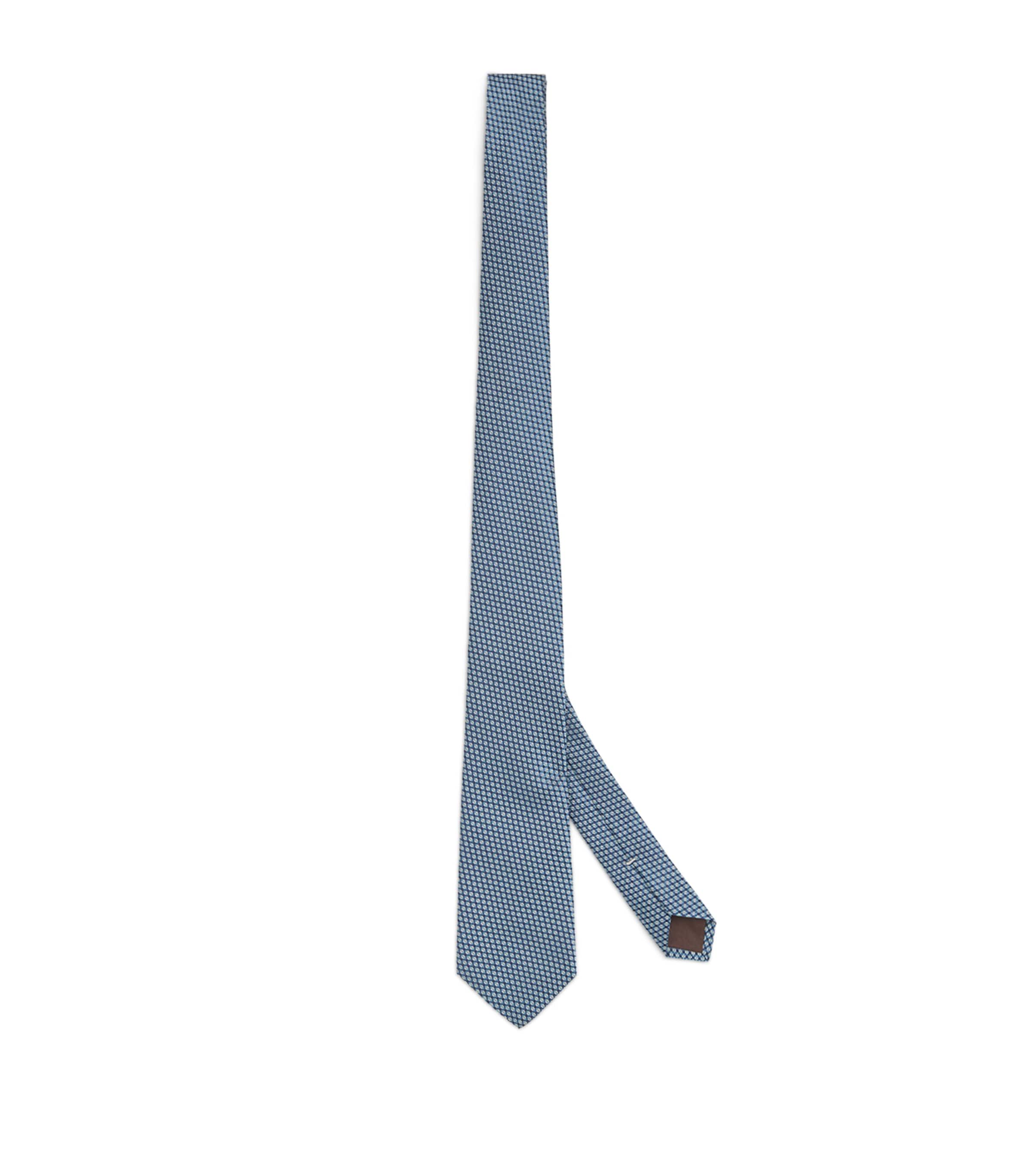 Silk Geometric Jacquard Tie