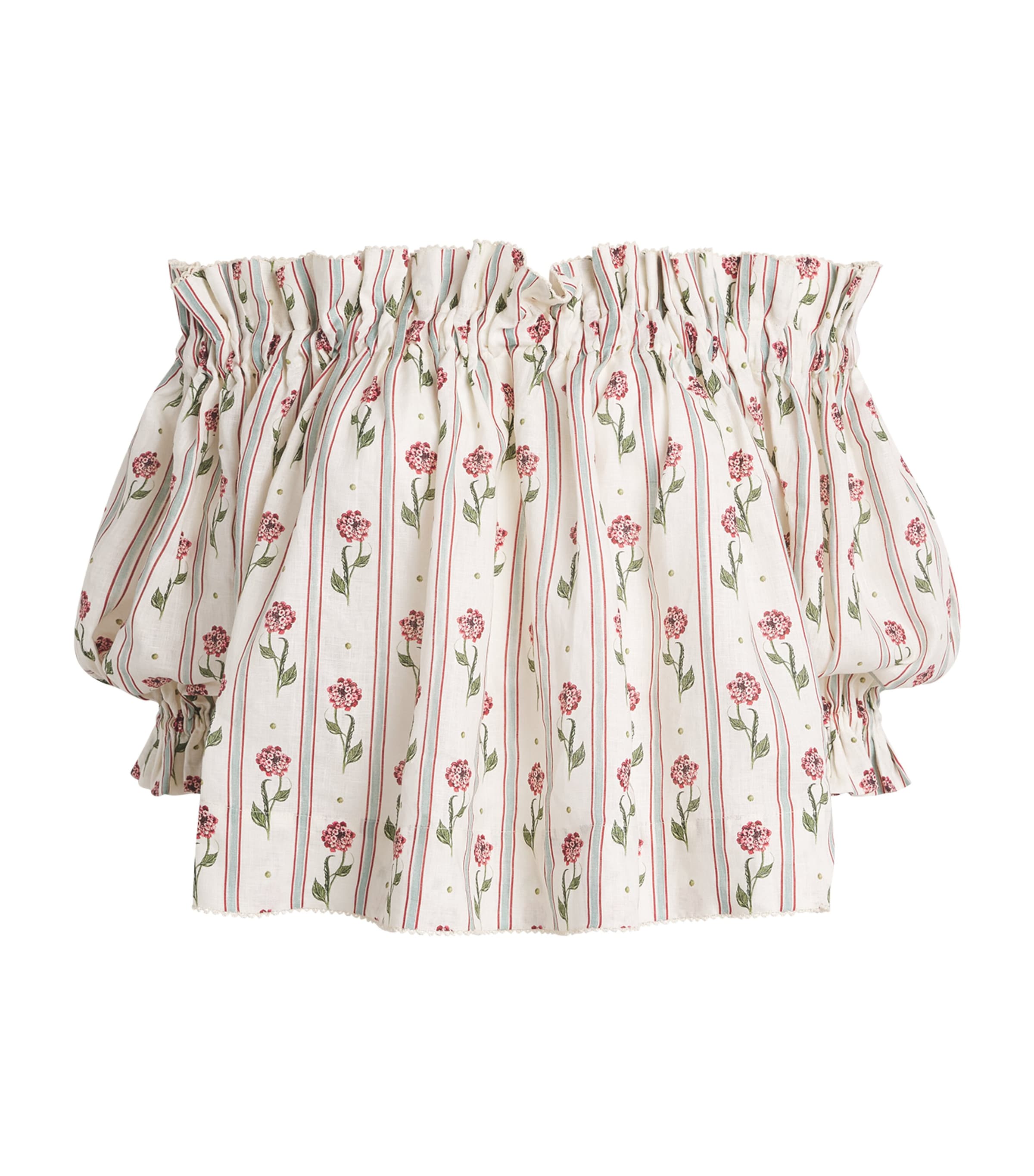 Linen Off-The-Shoulder Urucu Top