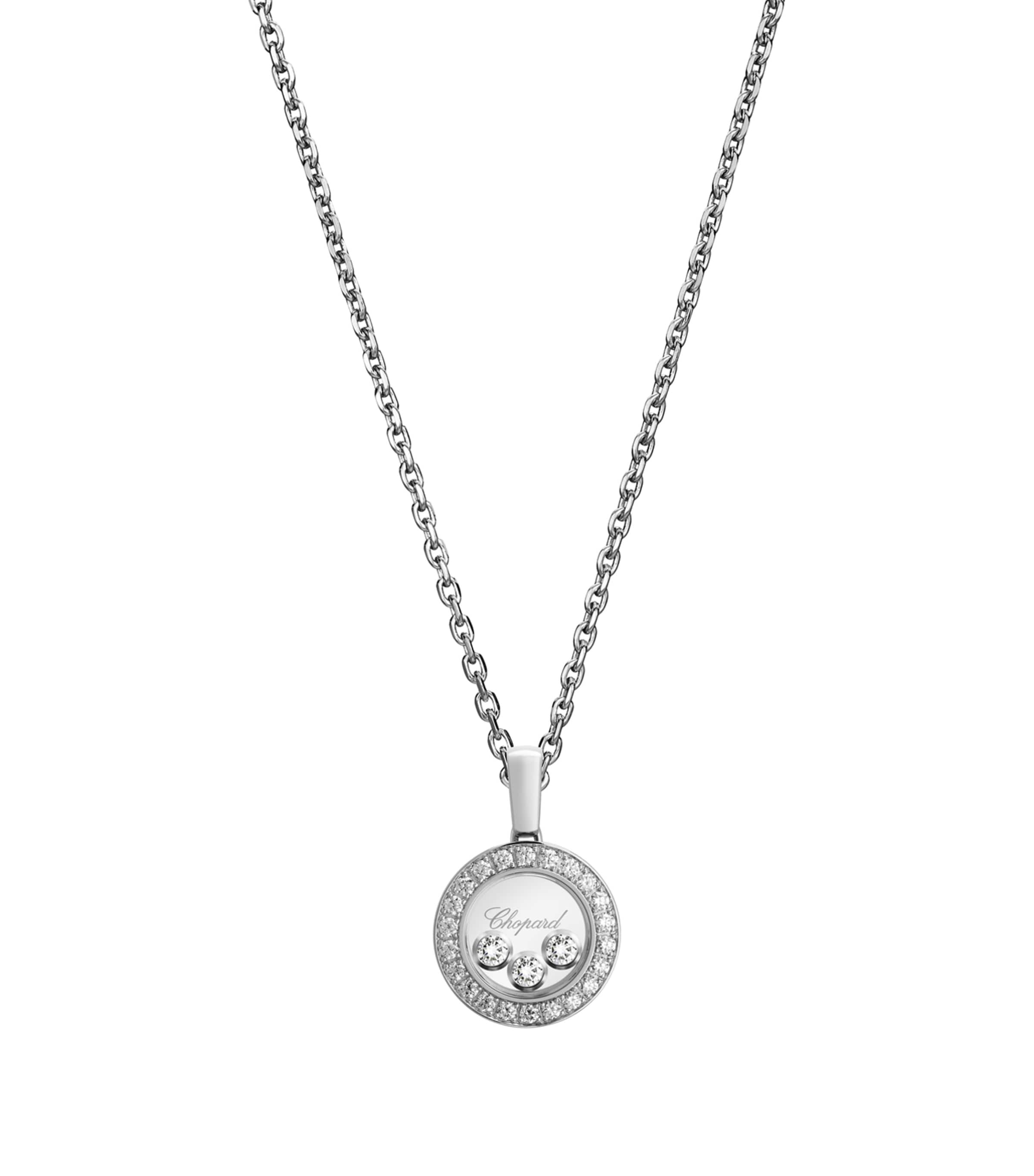 White Gold and Diamond Happy Diamonds Icons Pendant