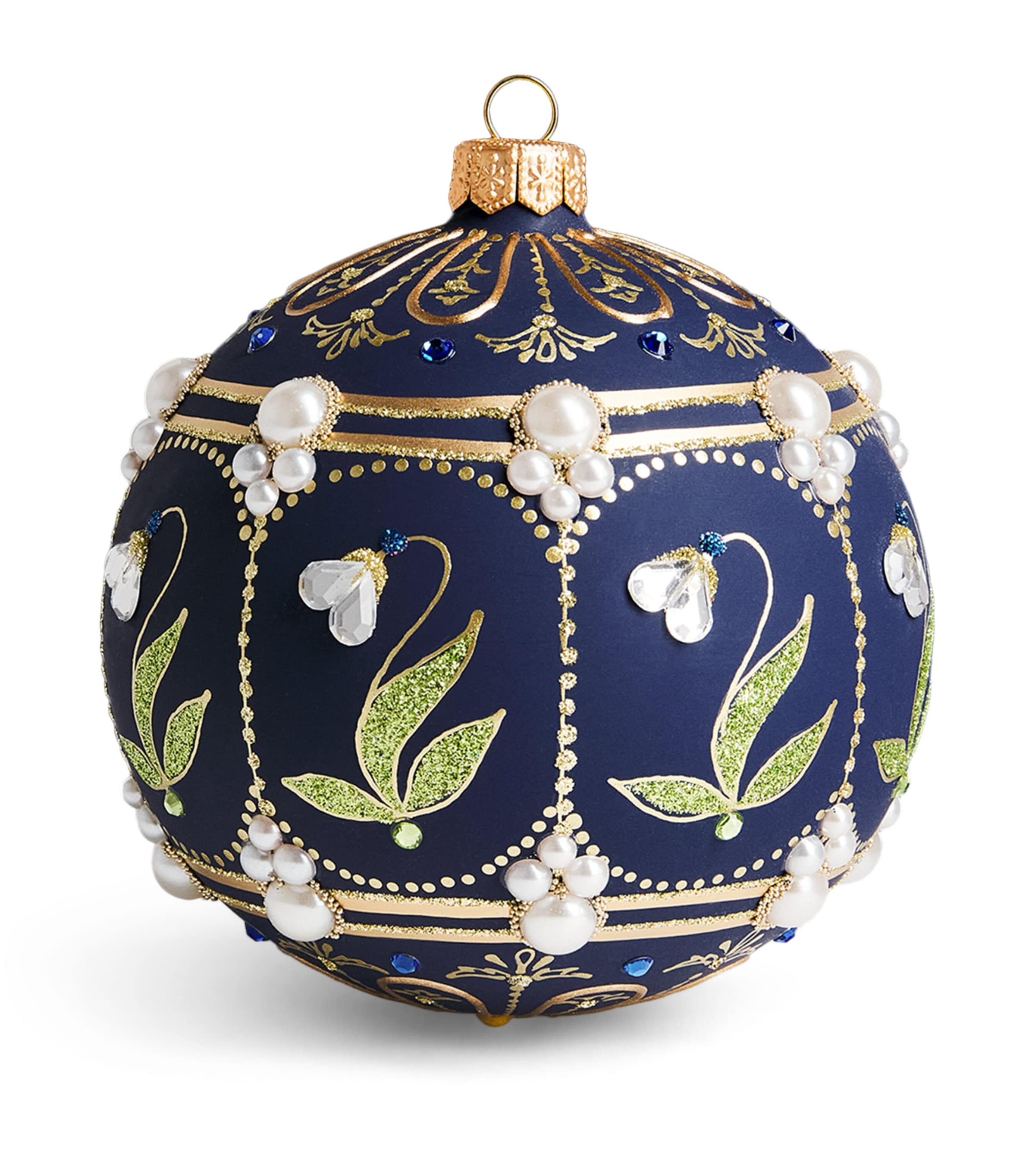 Glitterlab Lily of the Valley-Embellished Bauble