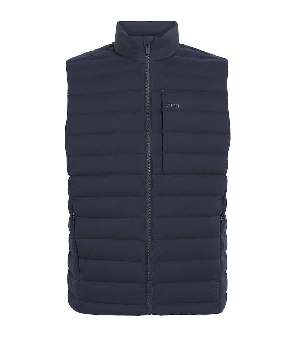 VUORI Mens Down Steadfast Gilet Ink Ink