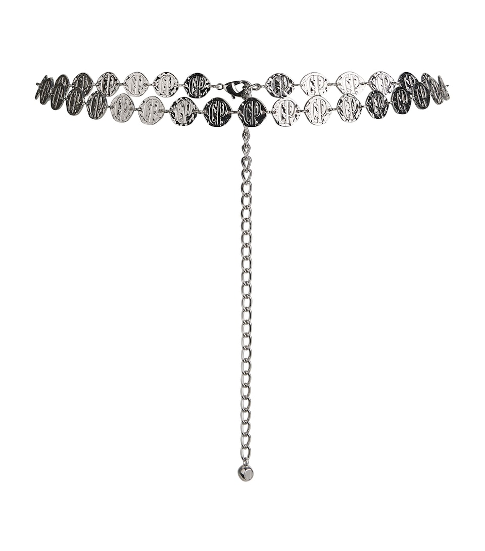 Logo Embossed Chain Belt