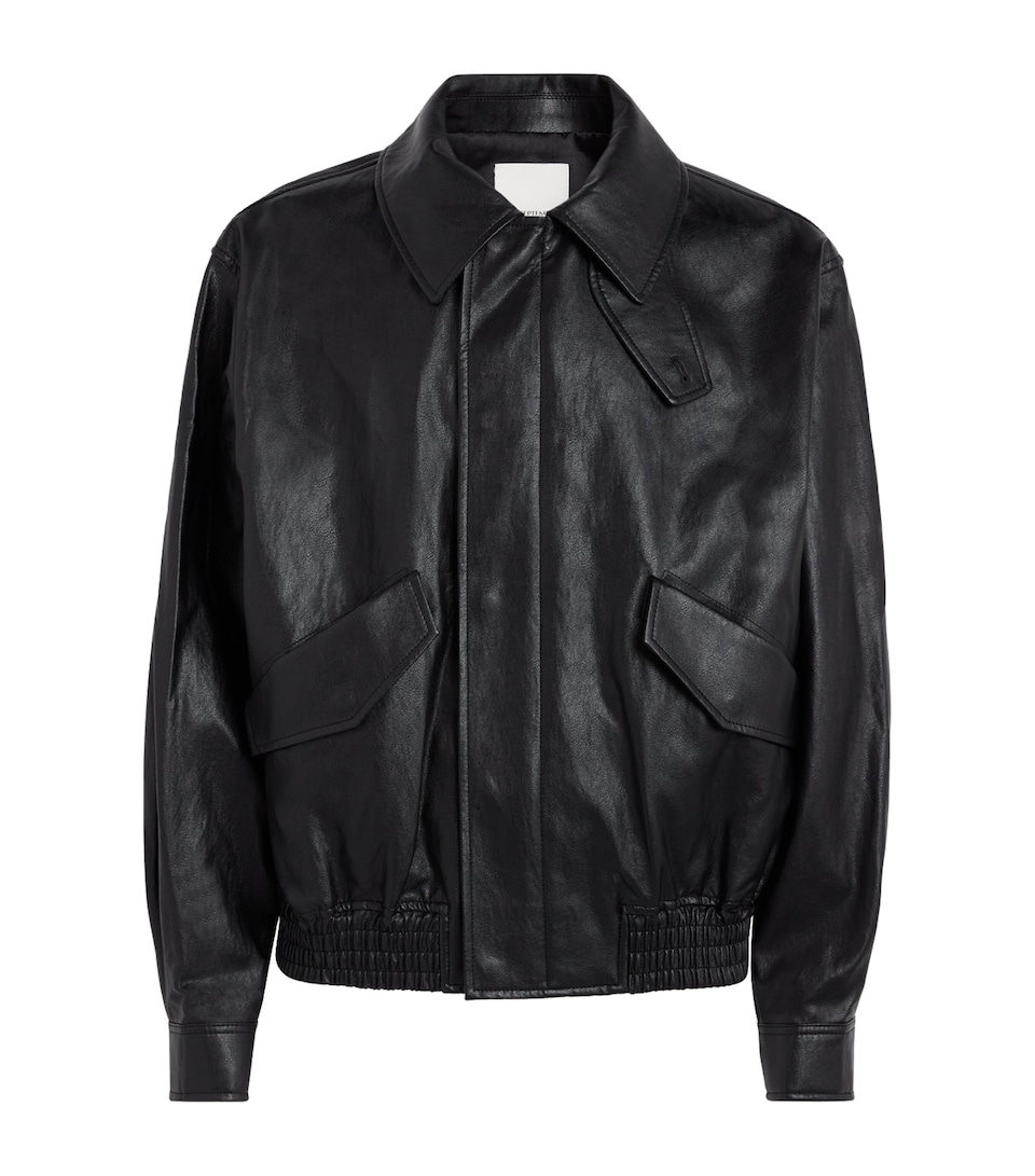 Le 17 Septembre Mens Faux Leather Jacket Black