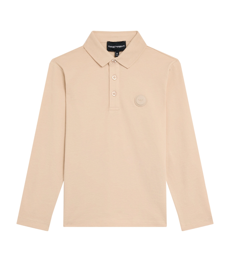 Cotton Logo Long-Sleeve Polo Shirt (4-16 Years)
