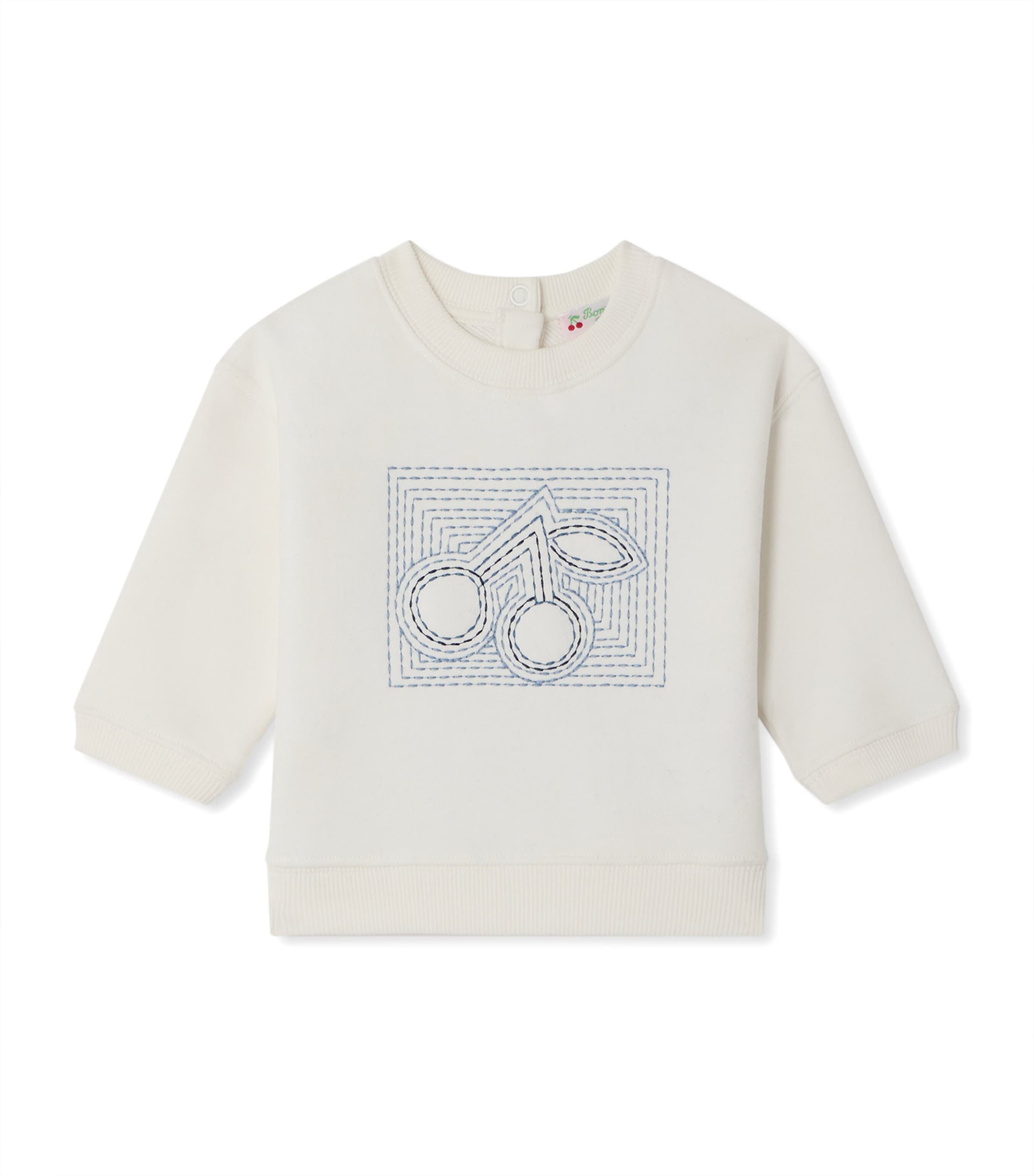 Bonpoint Embroidered Cherry T-Shirt (6-18 Months) Upb Blanc Lait