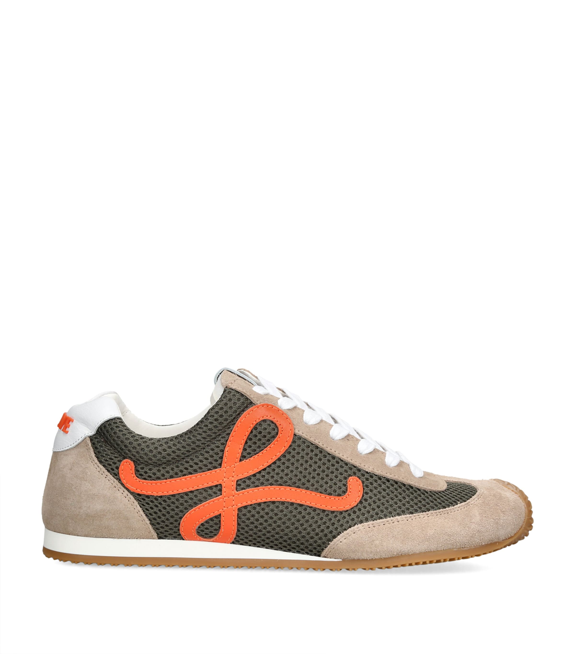 LOEWE Suede-Mesh Ballet Runner 2.0 Sneakers Khaki