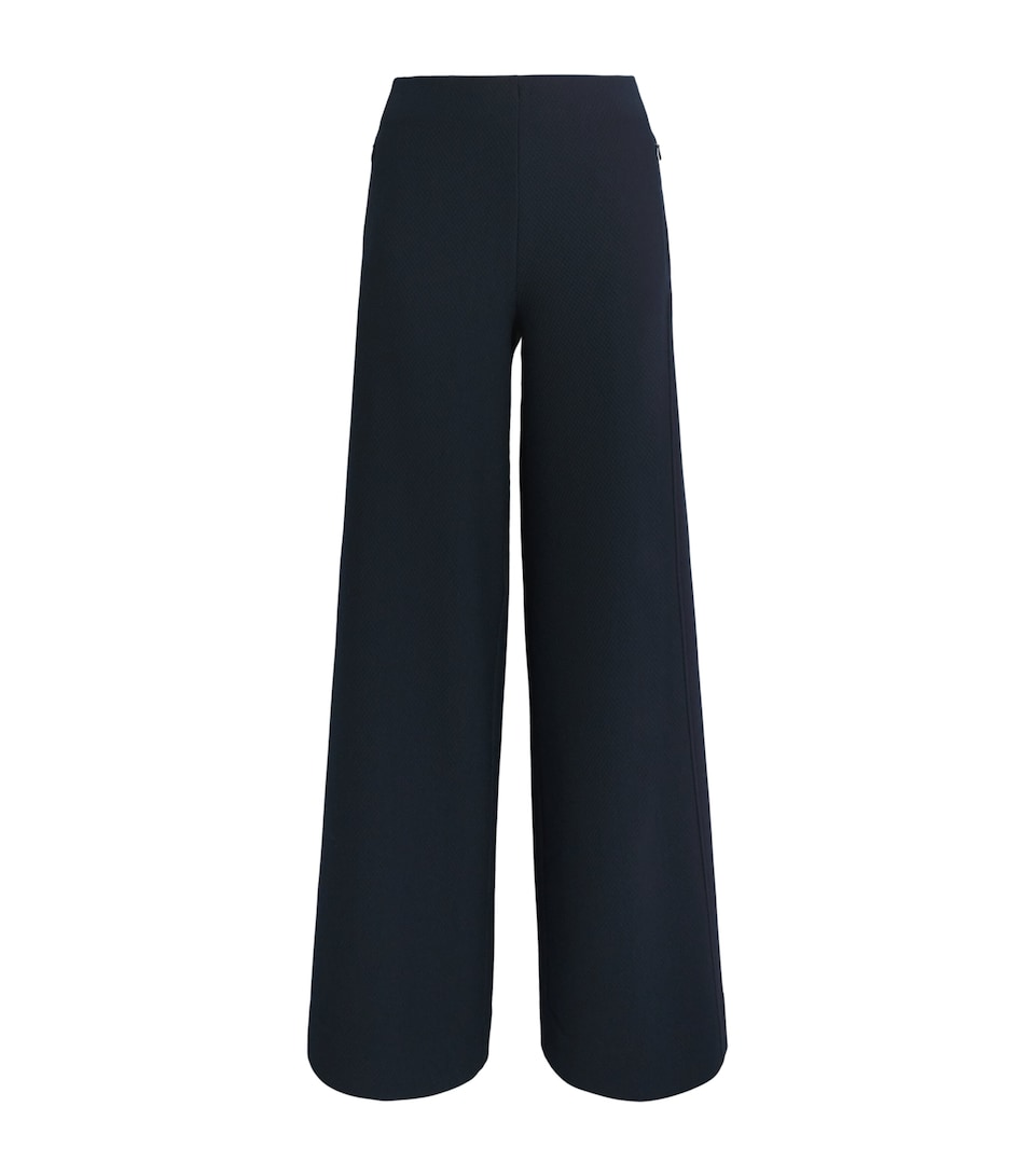 Cable Jacquard Wide-Leg Trousers