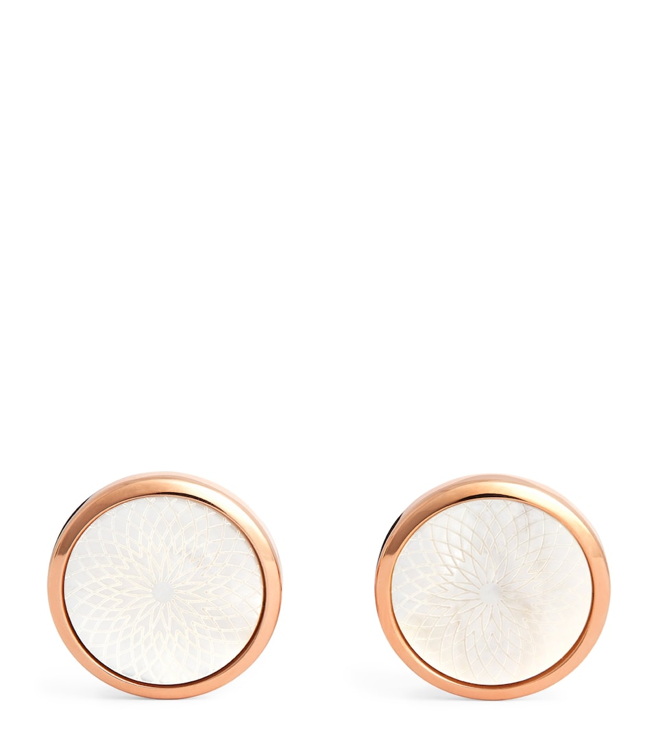 Rose Gold-Plated Pearl Cufflinks