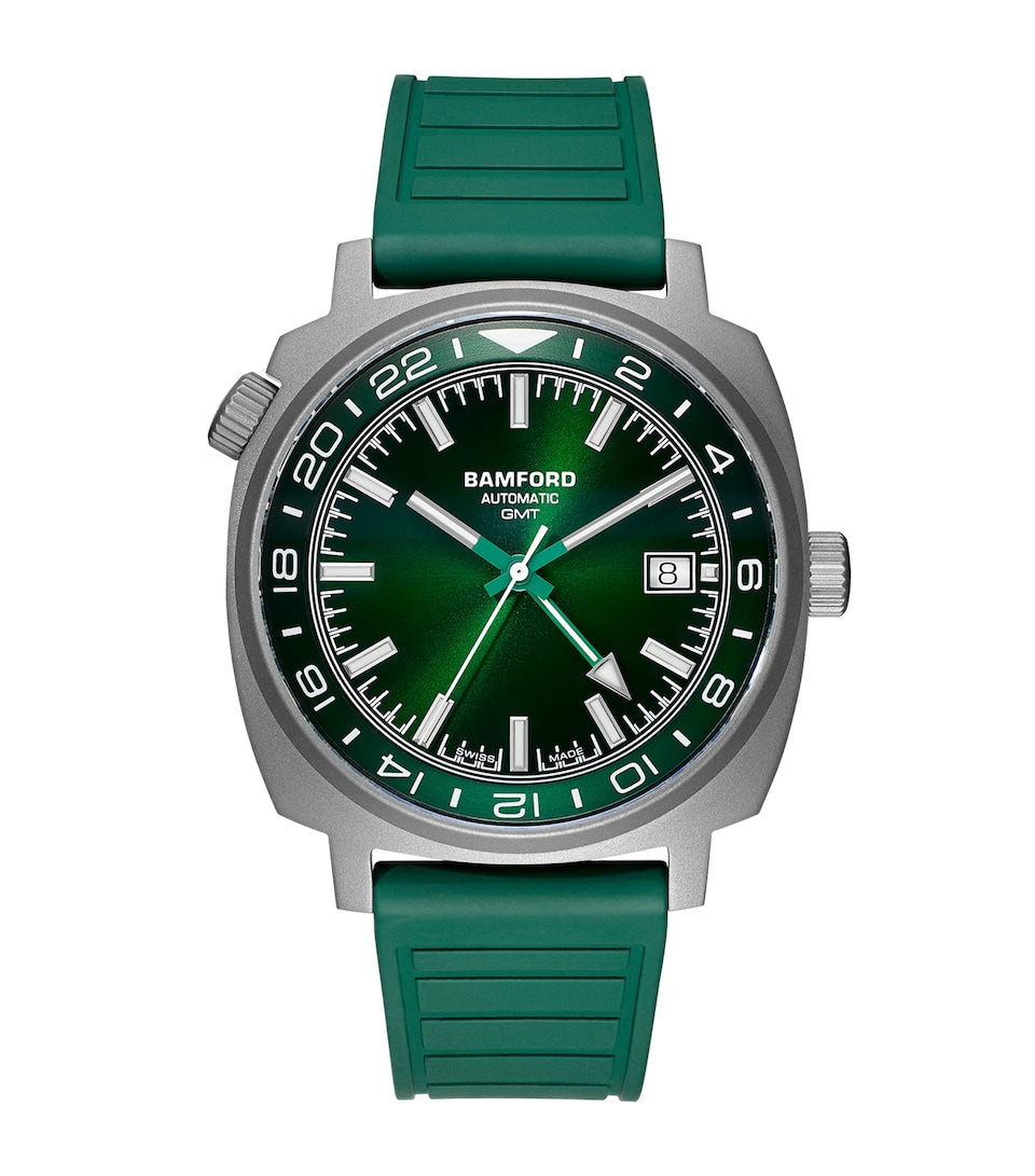 Bamford London Titanium GMT Watch 40mm Green