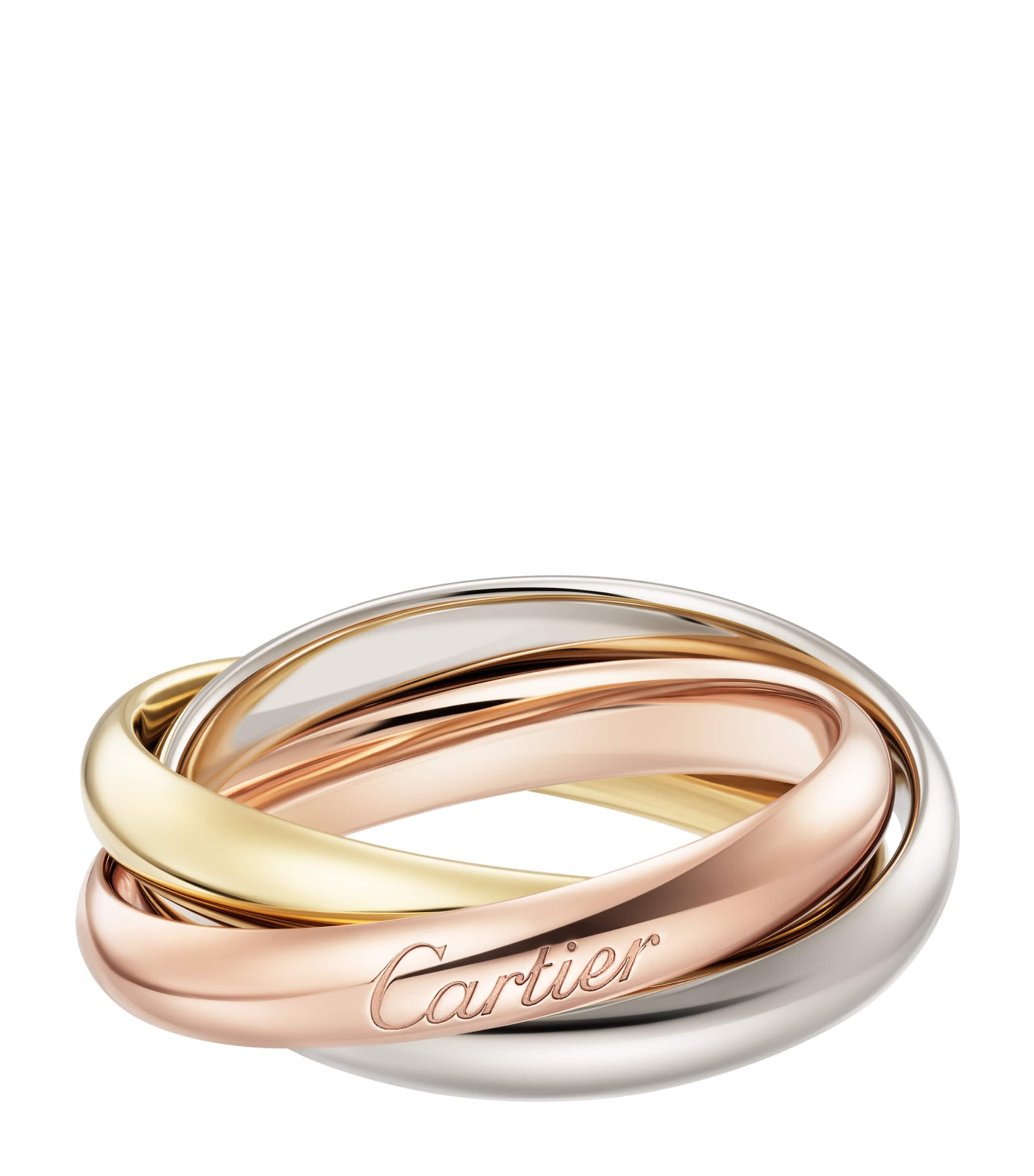 Cartier Medium White, Yellow and Rose Gold Trinity Ring Mixed Gold
