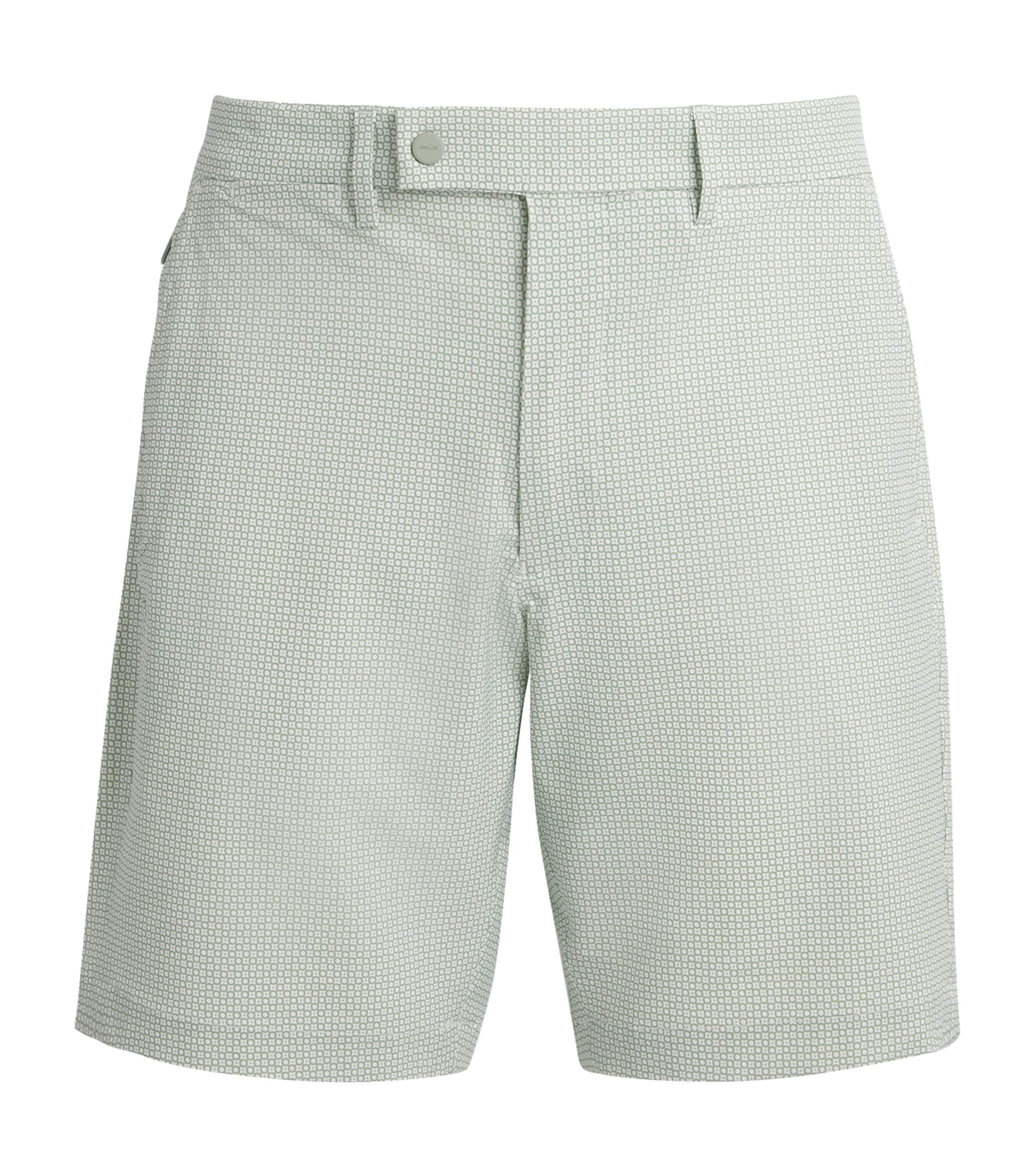 RLX Ralph Lauren Mens Printed Tailored Performance Shorts Scot Fairway L Green