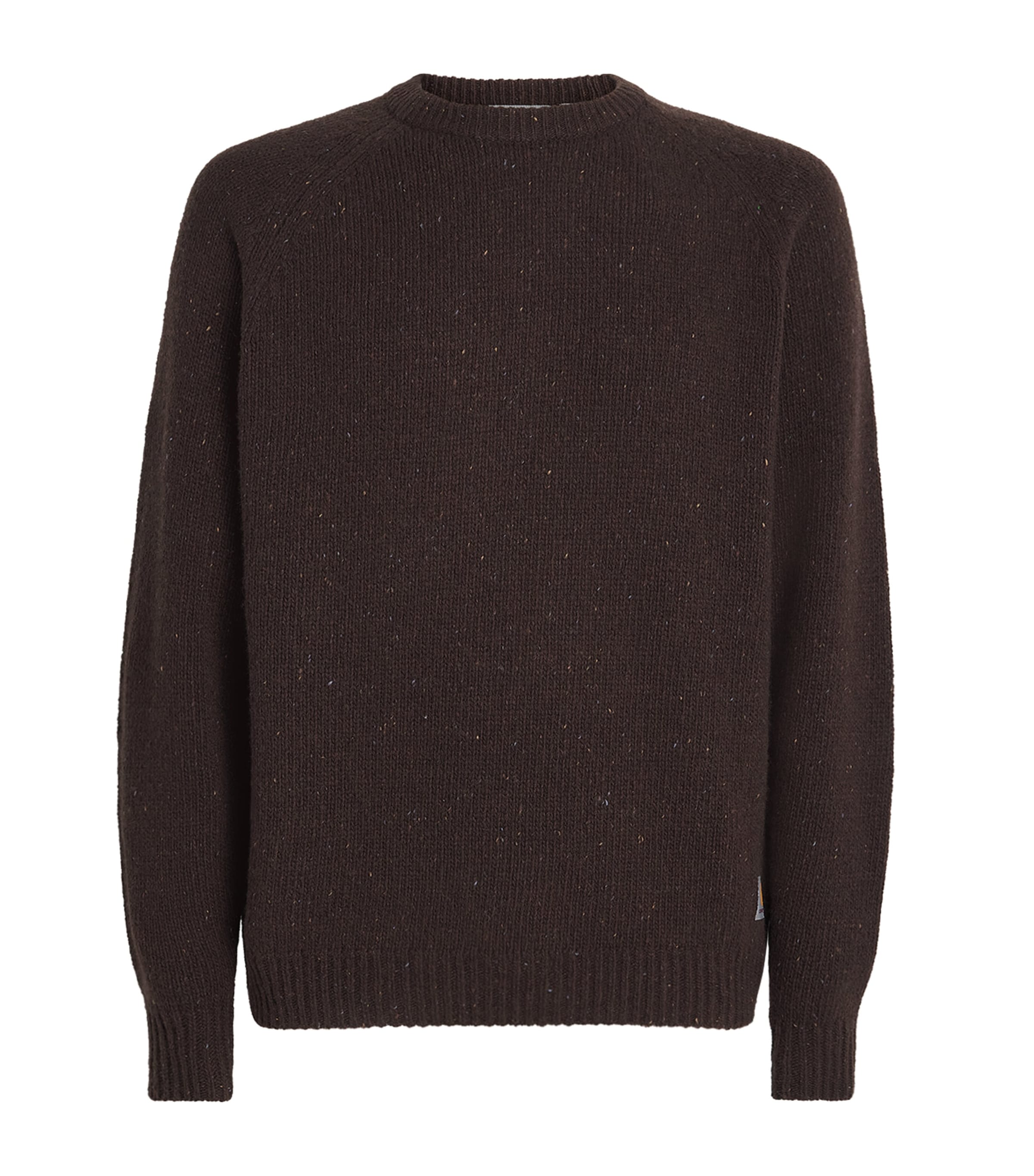 Carhartt WIP Mens Wool-Blend Anglistic Sweater Speckled Tobacco