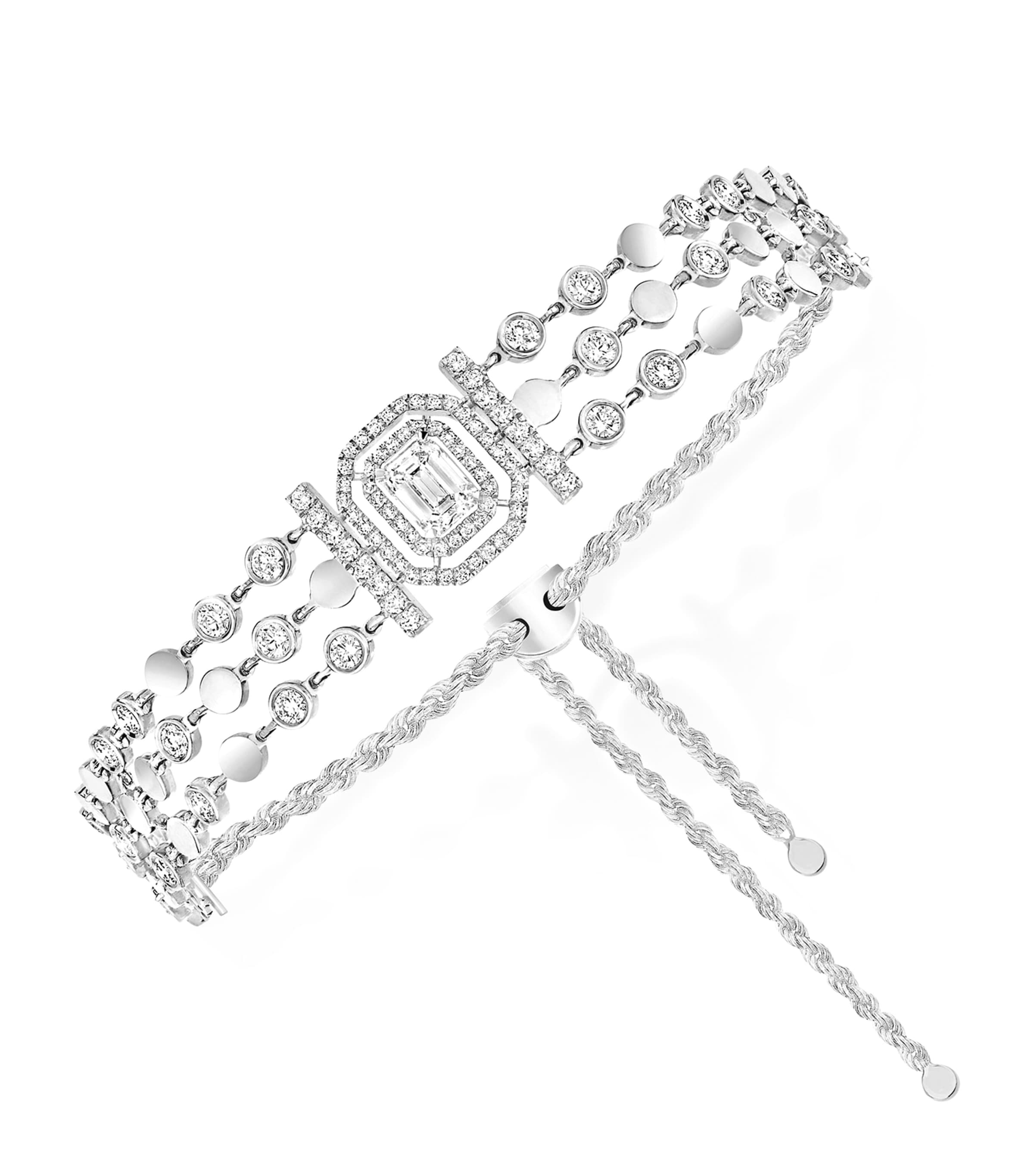Messika D-Vibes Diamond and White Gold Multi-Row Bracelet White Gold