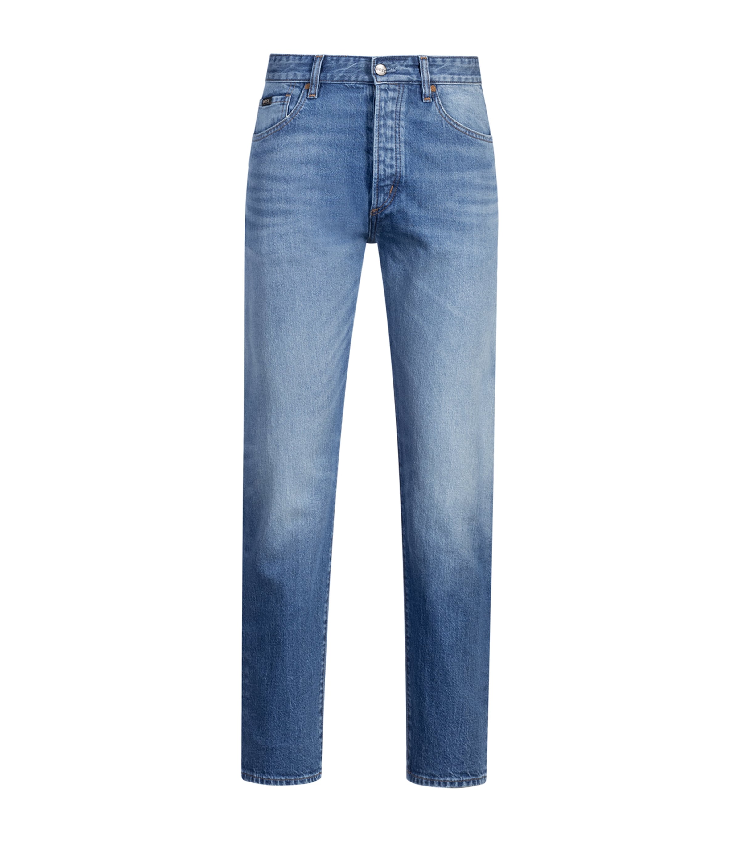 Stretch-Denim Straight Jeans