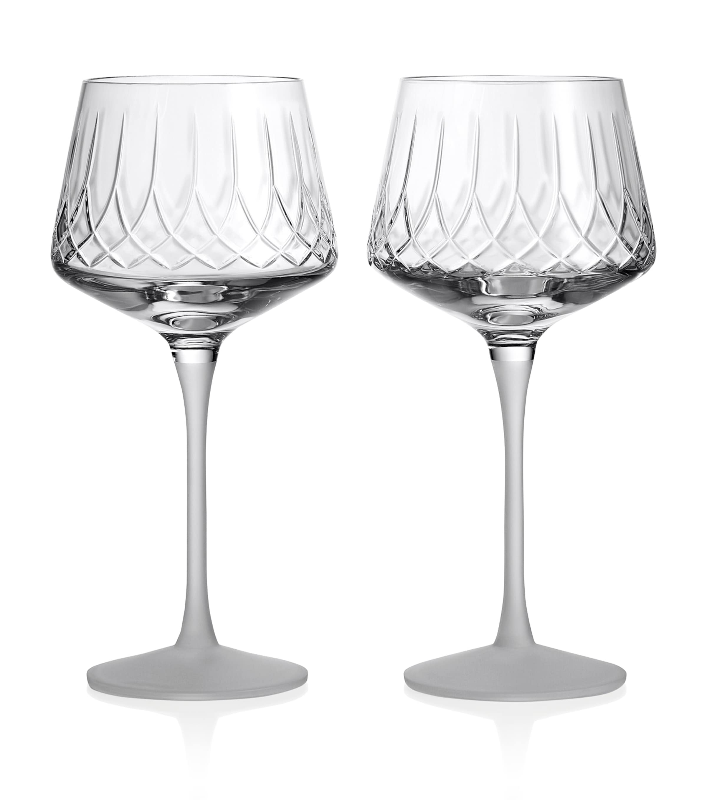 Set of 2 Crystal Lismore Arcus Wine Glasses (420ml)