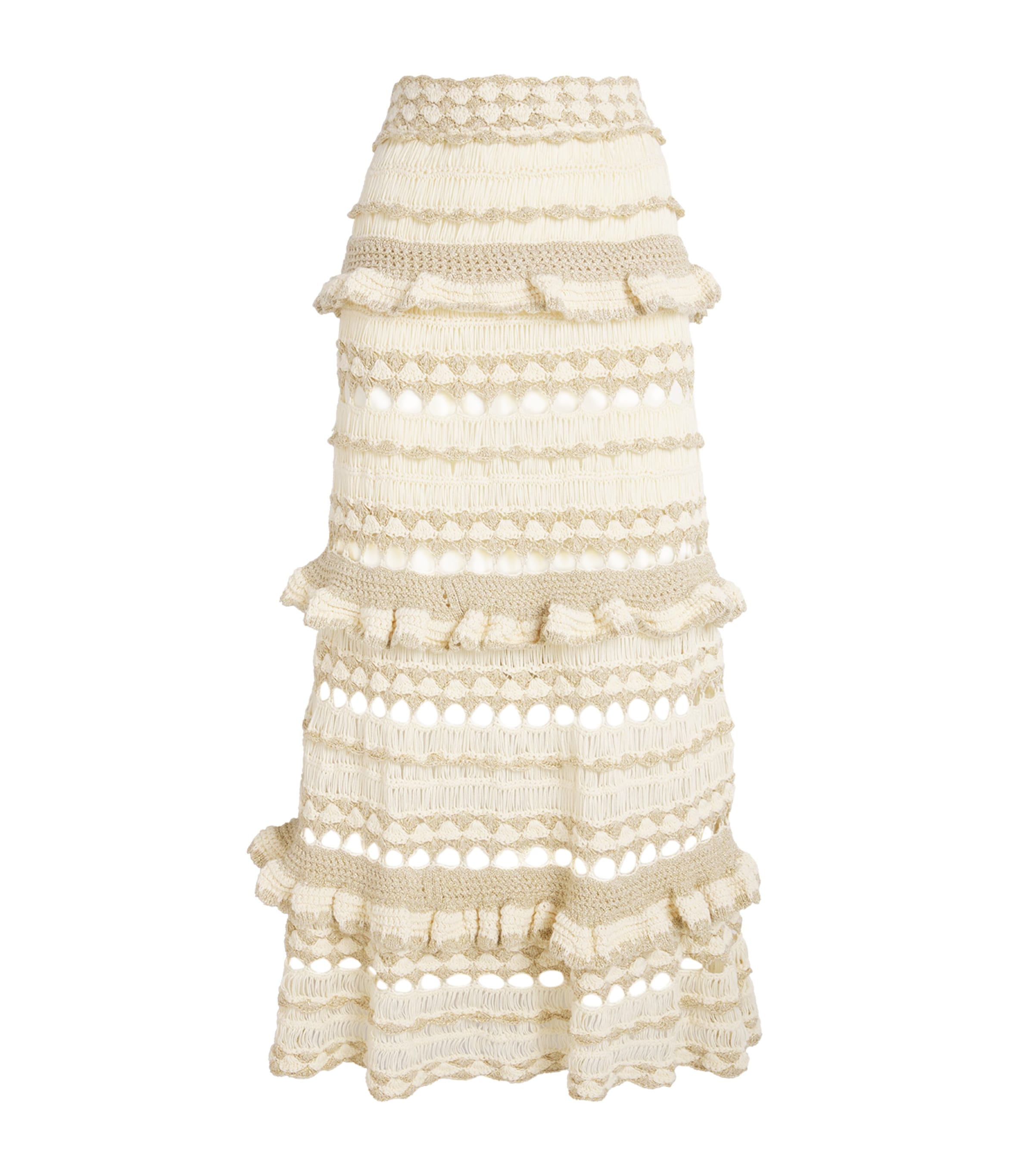 Metallic Crochet Wanderlust Midi Skirt