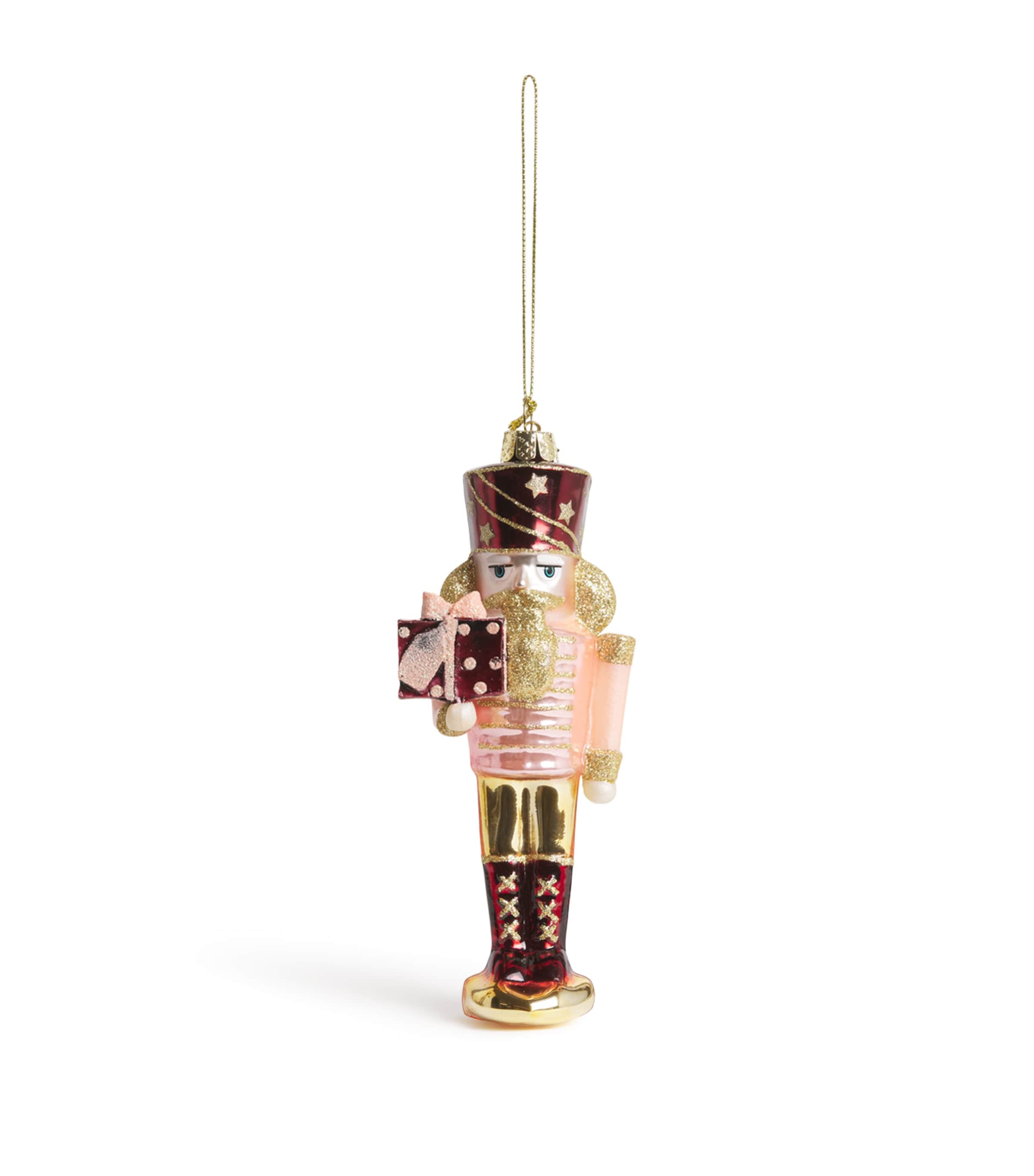 Harrods Nutcracker Tree Decoration Pink/burgundy