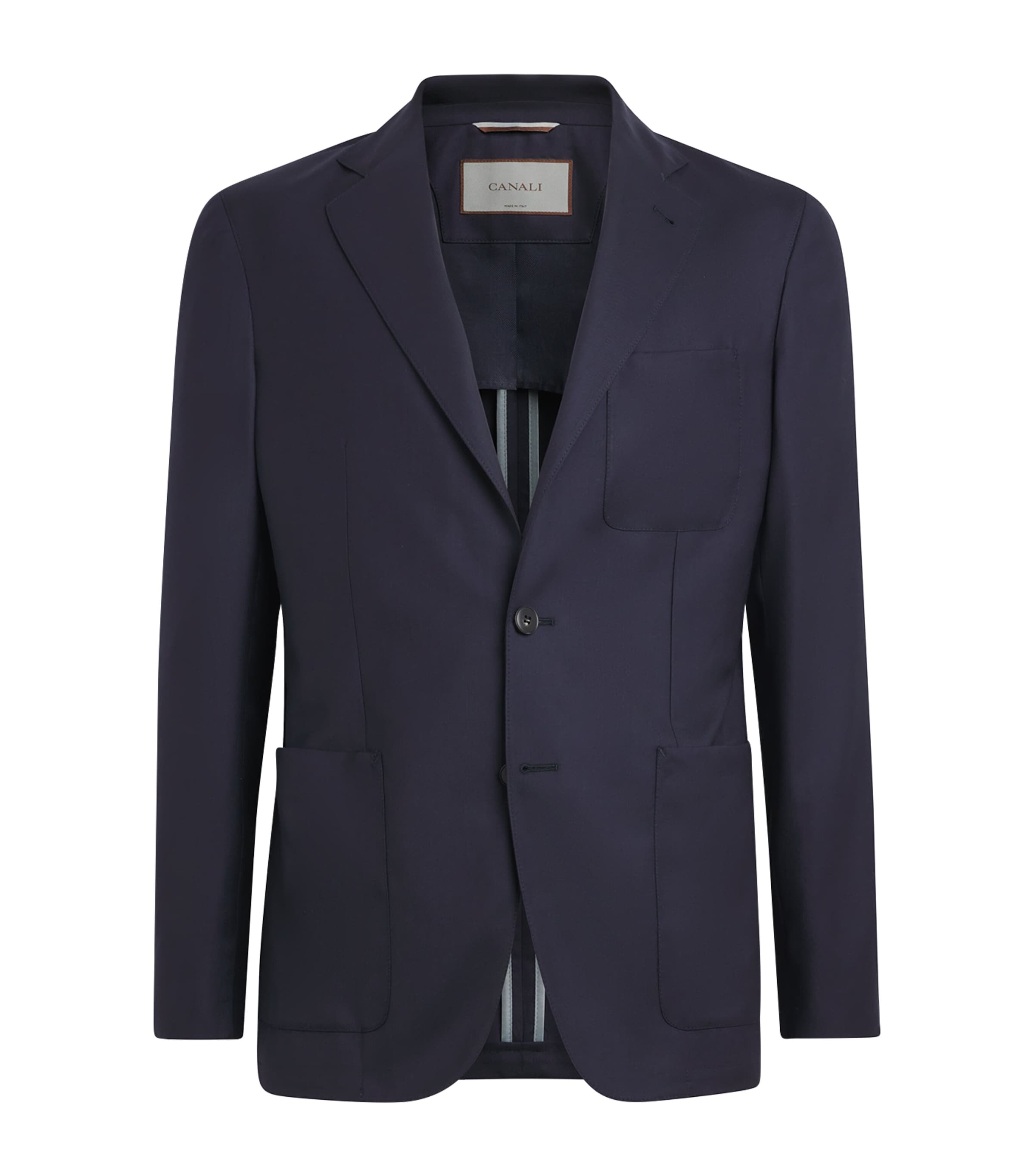 Canali Mens Wool-Silk Deconstructed Suit Jacket