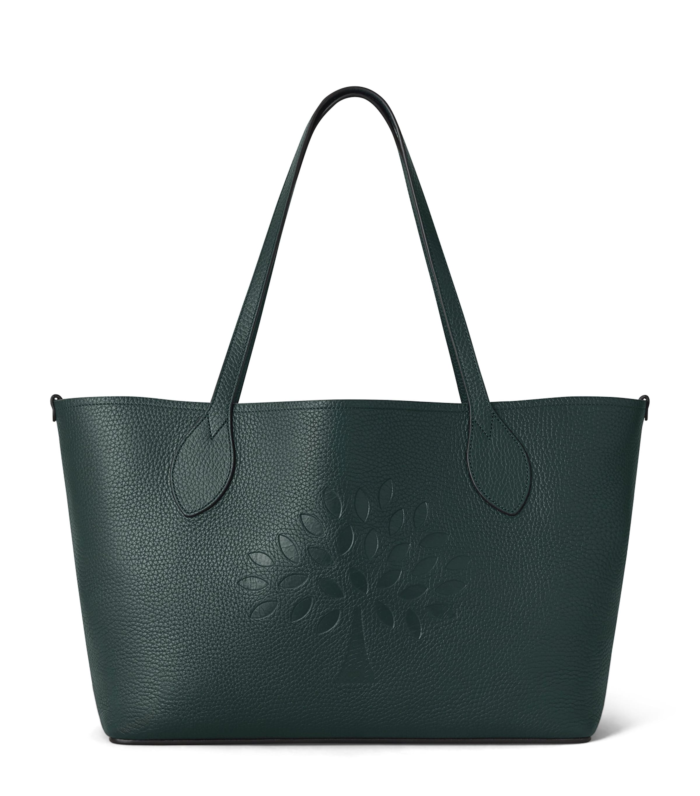 Mulberry Leather Tree Tote Bag Mulberry Green