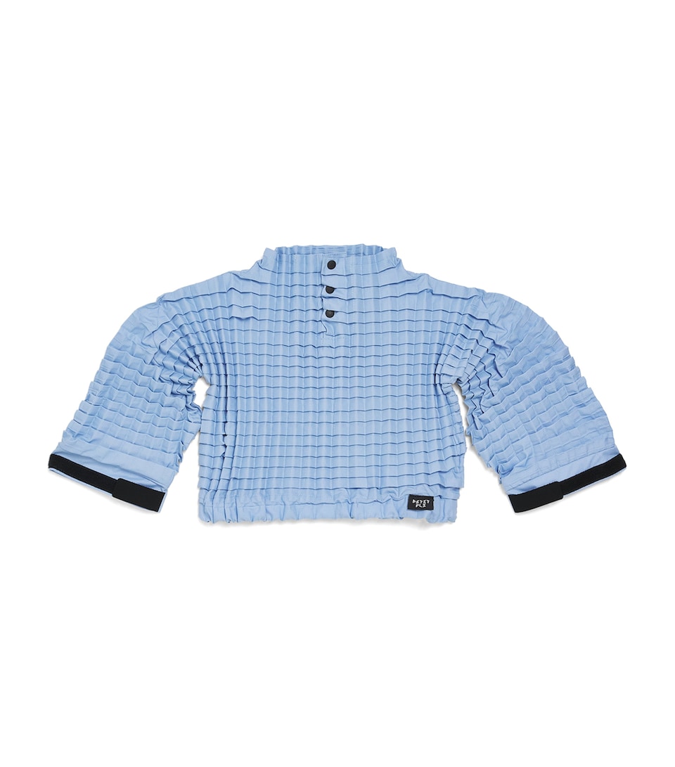 Petit Pli Recycled Crinkle Versatile Top (9 Months-4Years) Polar Blue