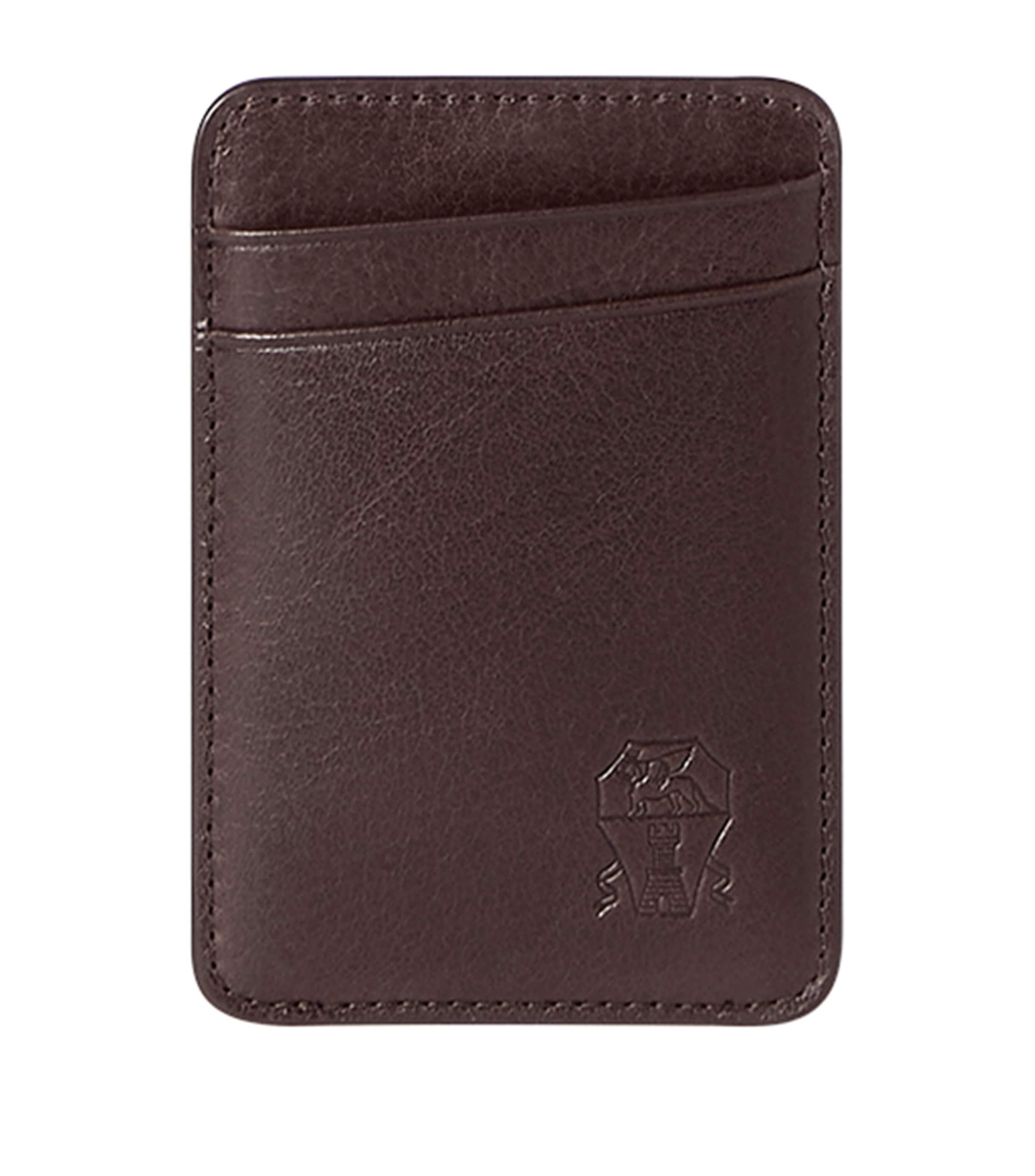 Brunello Cucinelli Leather Card Holder Dark Brown