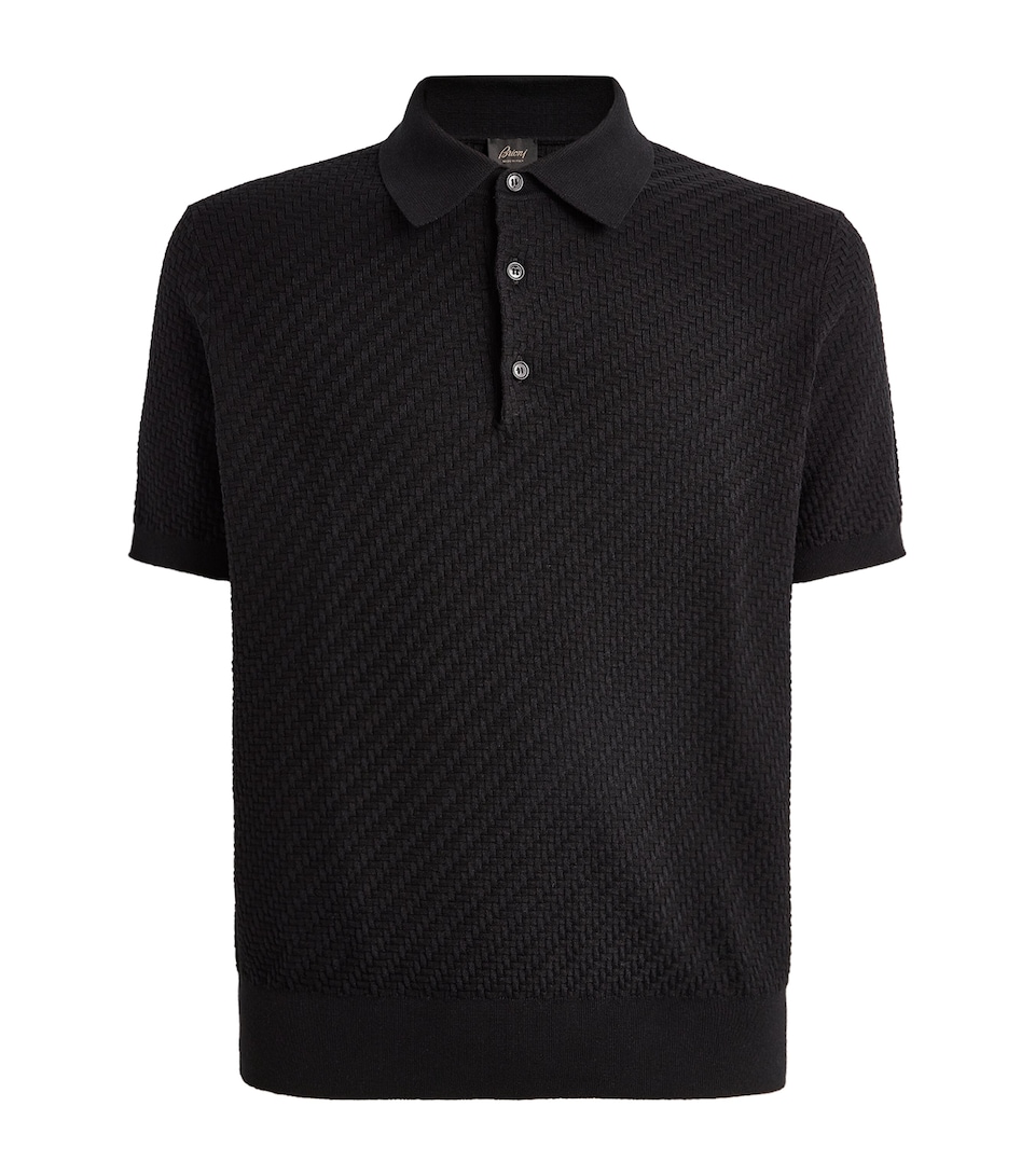 Cotton-Silk-Cashmere Polo Shirt