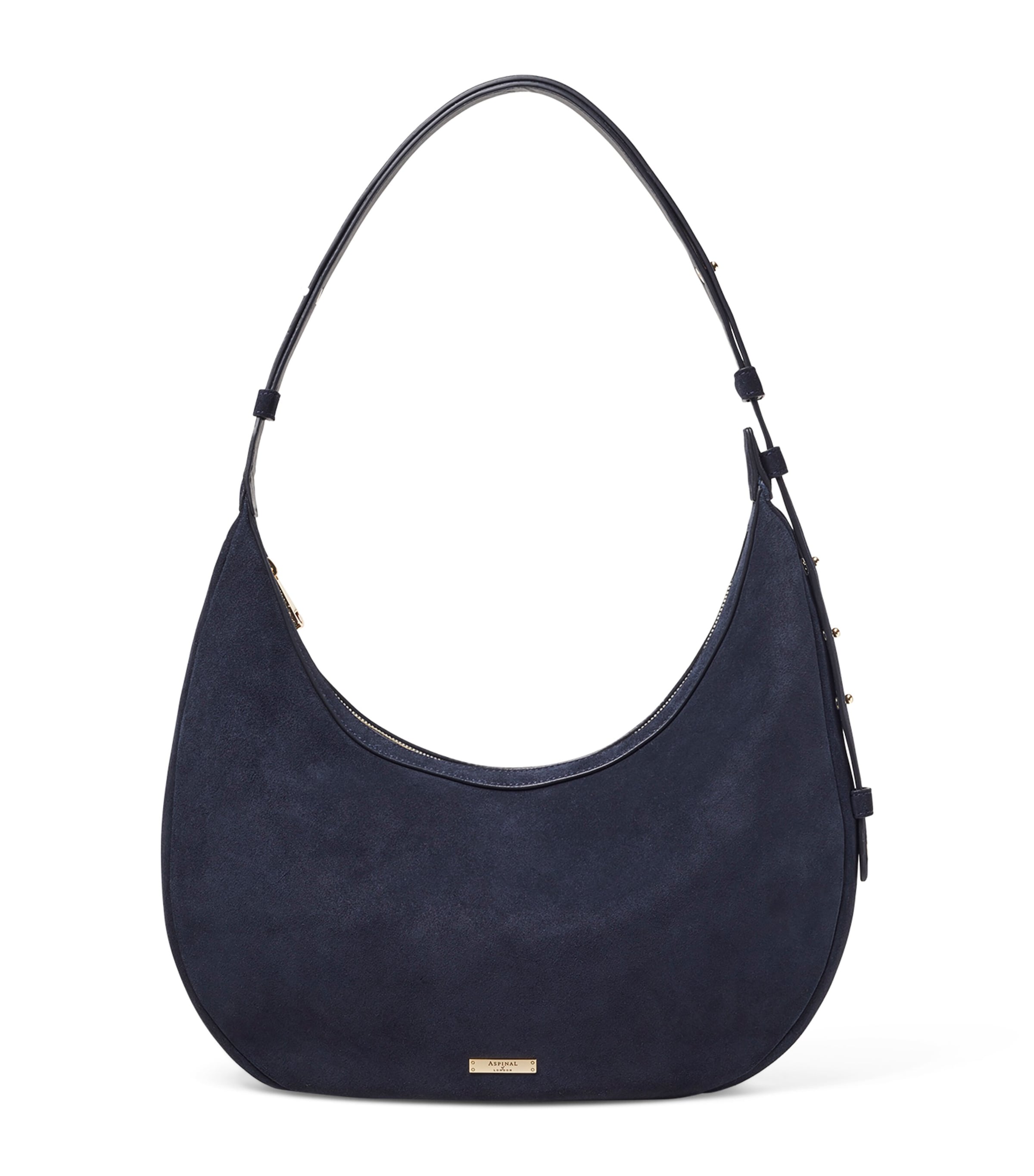 Suede Hudson Crescent Cross-Body Bag