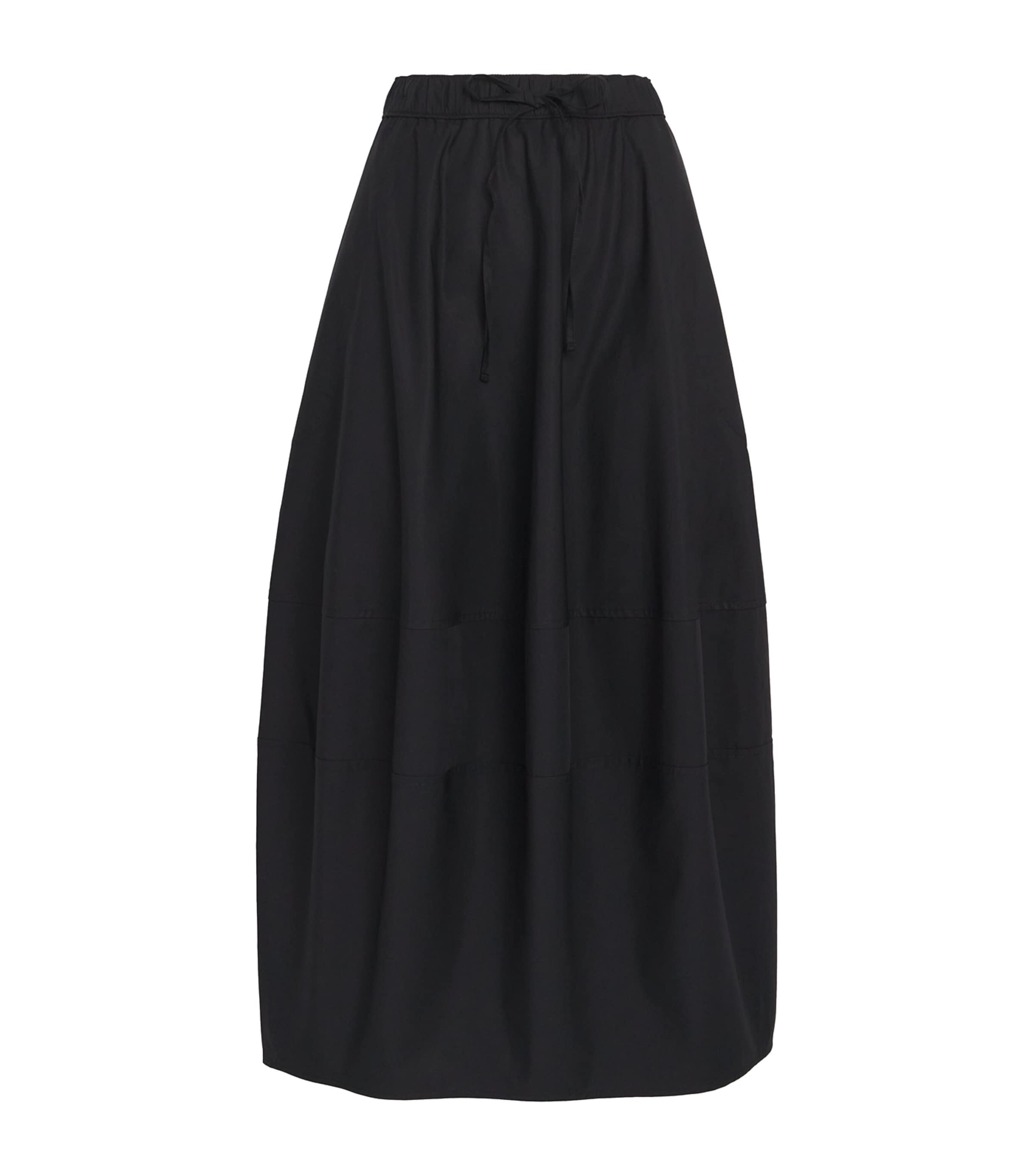 Polo Ralph Lauren Womens Cotton Cocoon Midi Skirt Polo Black