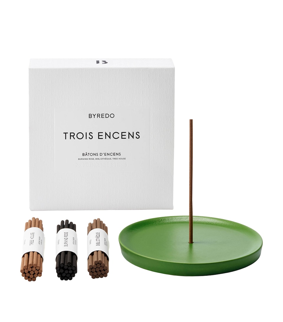 Trois Encens Incense and Holder Set (60 Sticks)