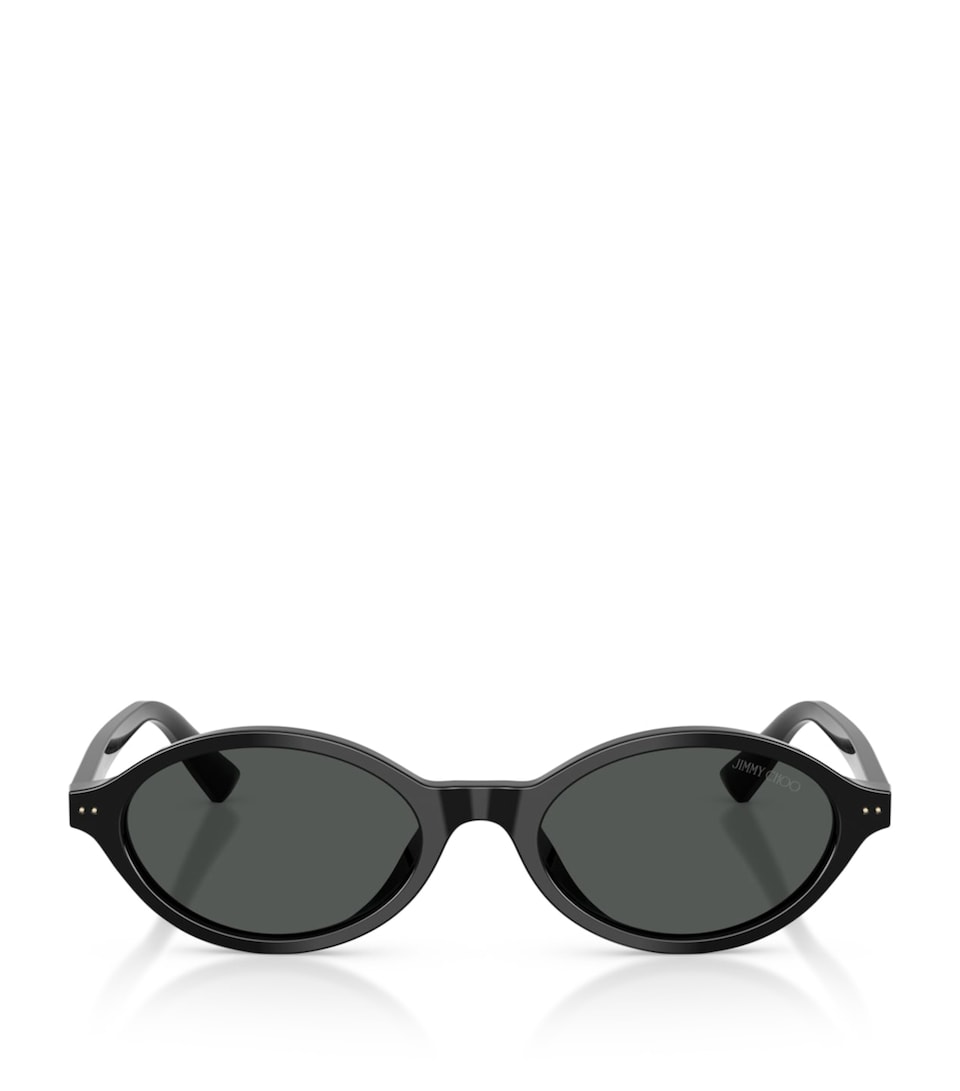 Jimmy Choo Oval Sunglasses Black