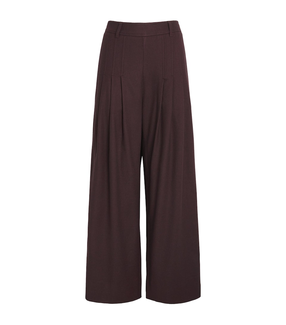 Pleated Wide-Leg Trousers