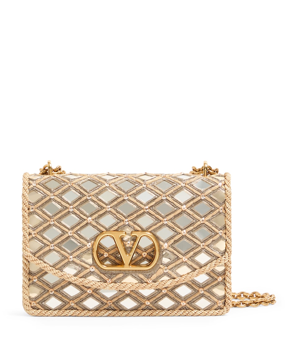 Embellished Vain Shoulder Bag