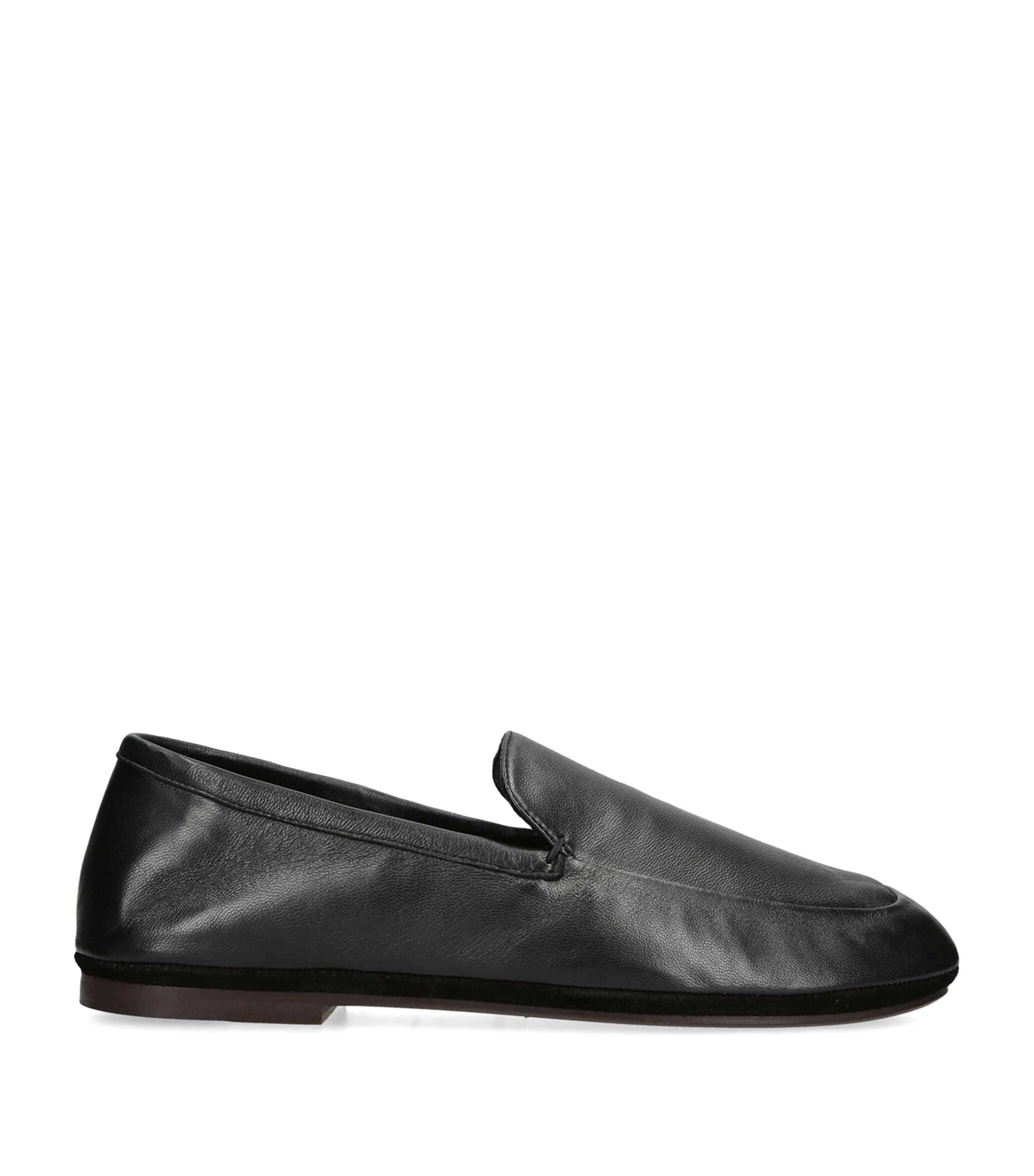 Lemaire Leather Outdoor Slippers Black